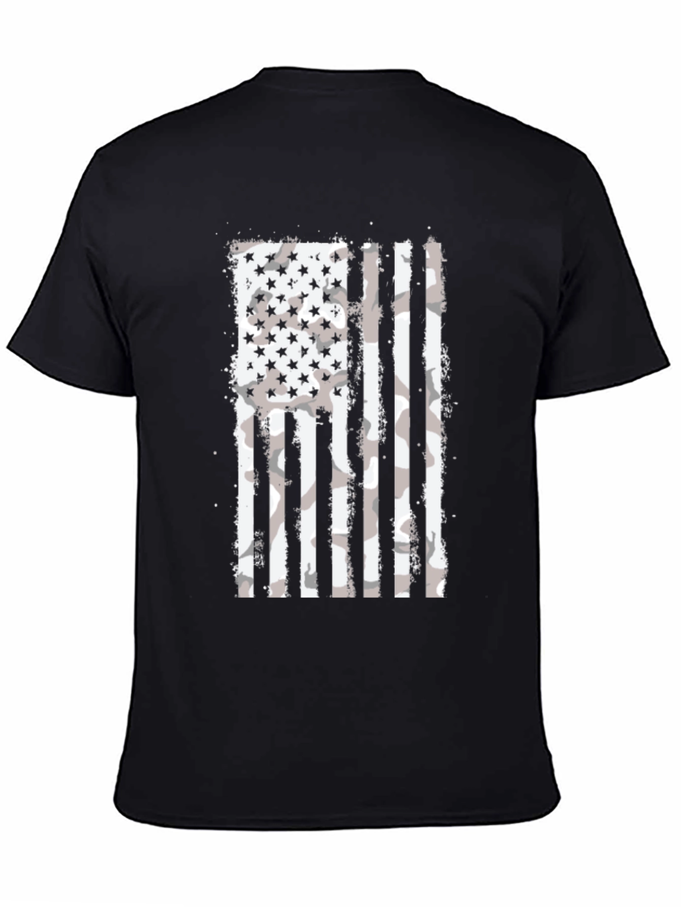 Camo American Flag Graphic T-Shirt