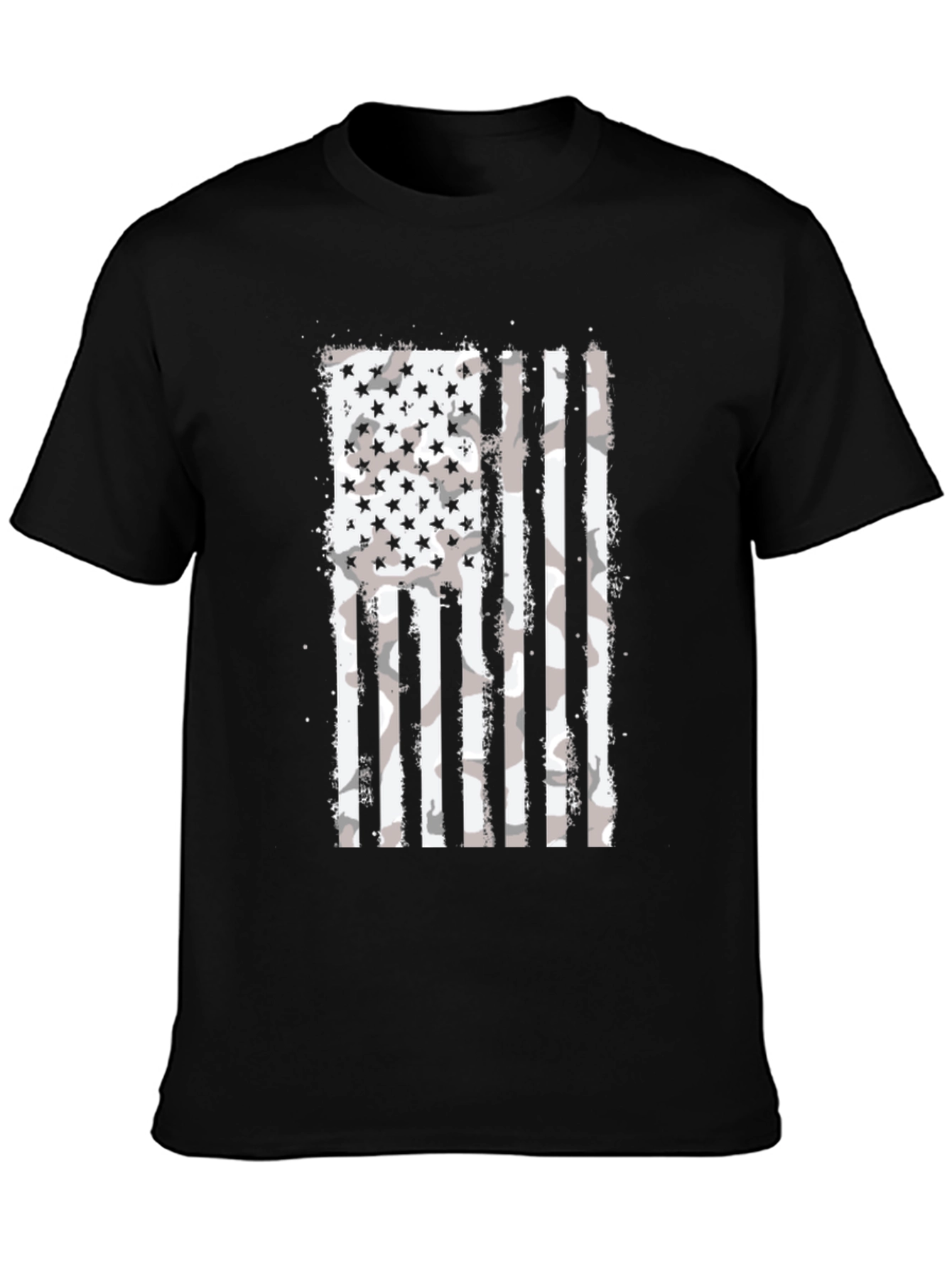 Camo American Flag Graphic T-Shirt