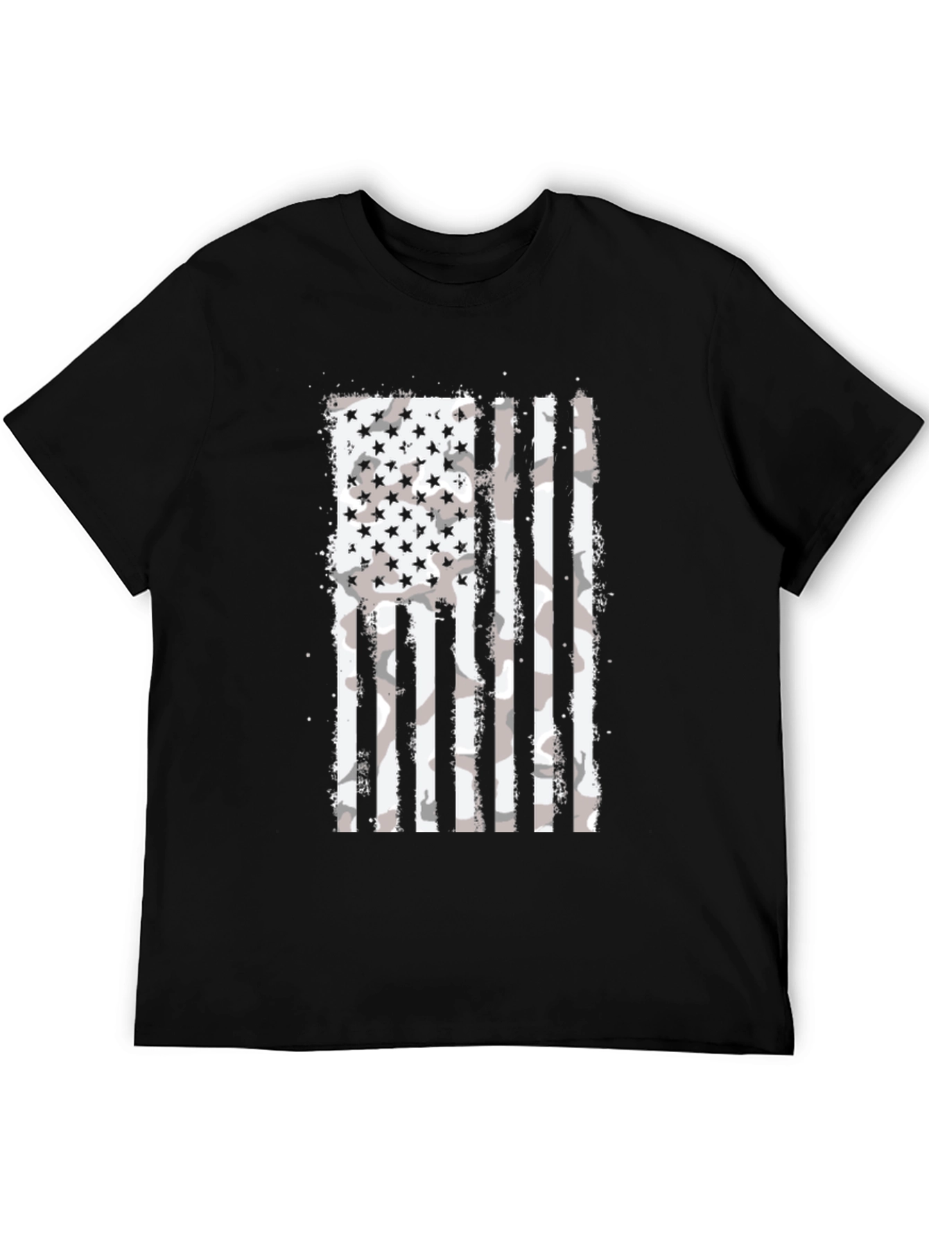 Camo American Flag Graphic T-Shirt