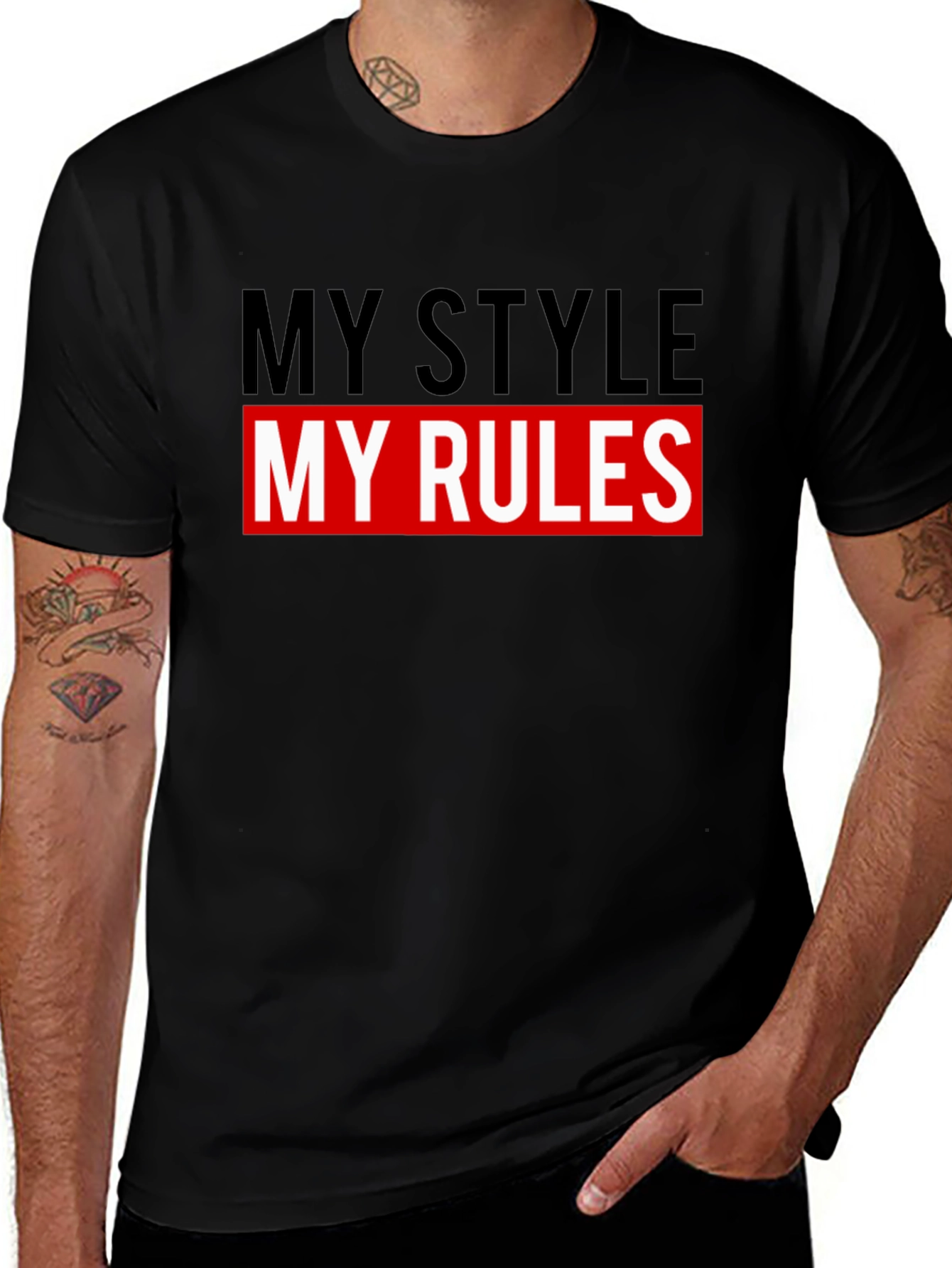 My Style My Rules Graphic Tee - Black