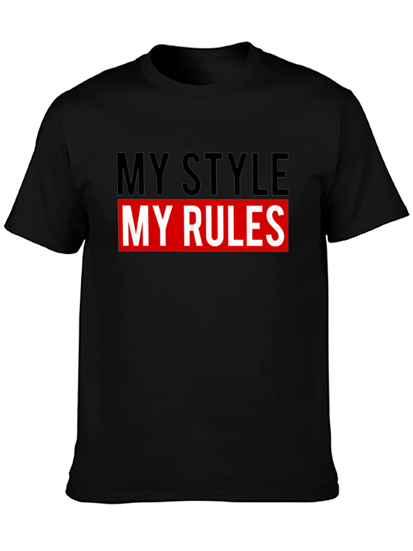 My Style My Rules Graphic Tee - Black