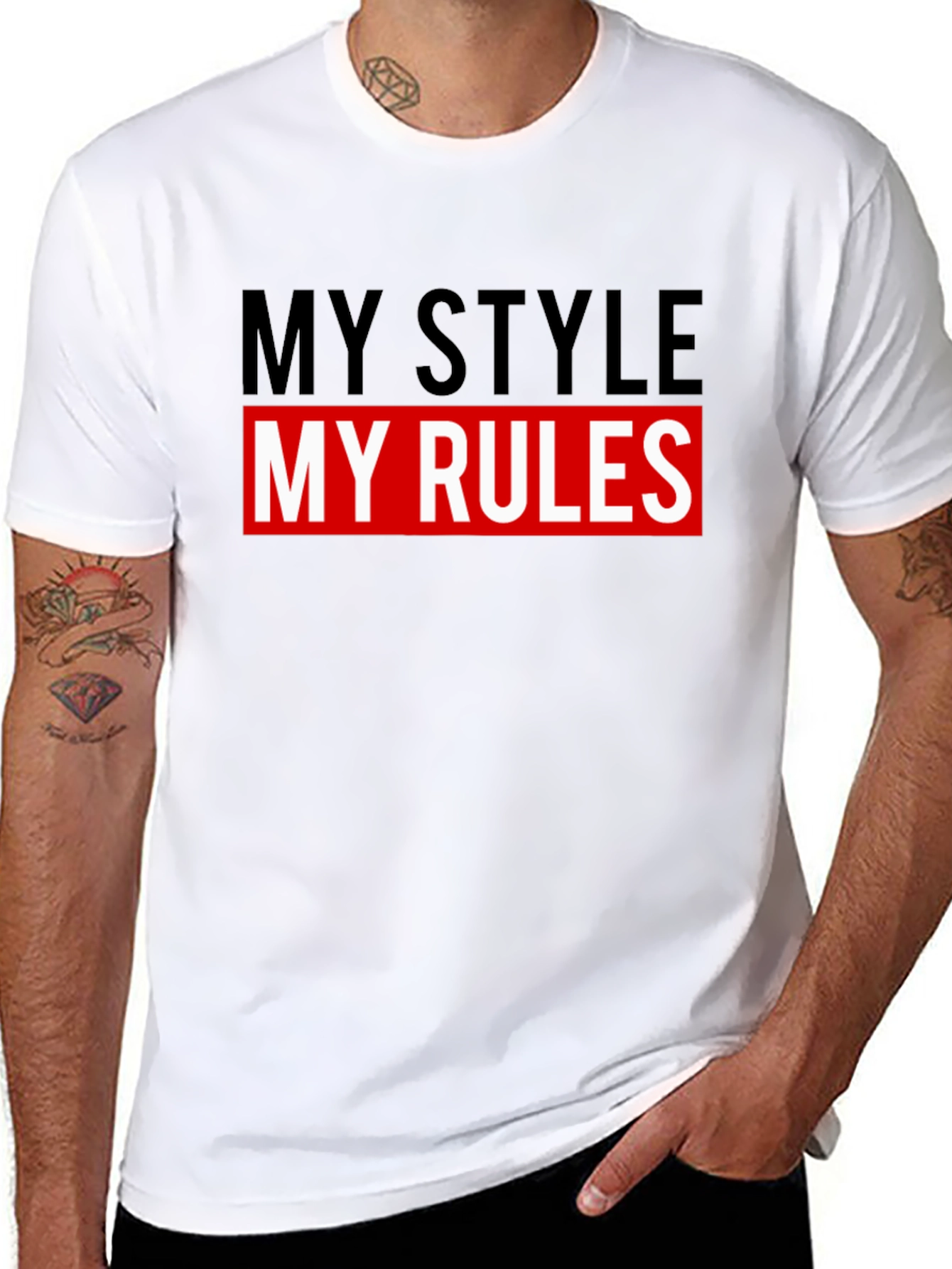 My Style My Rules Graphic Tee - Black