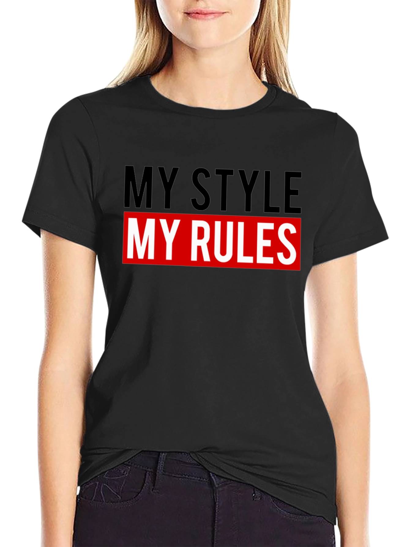 My Style My Rules Graphic Tee - Black