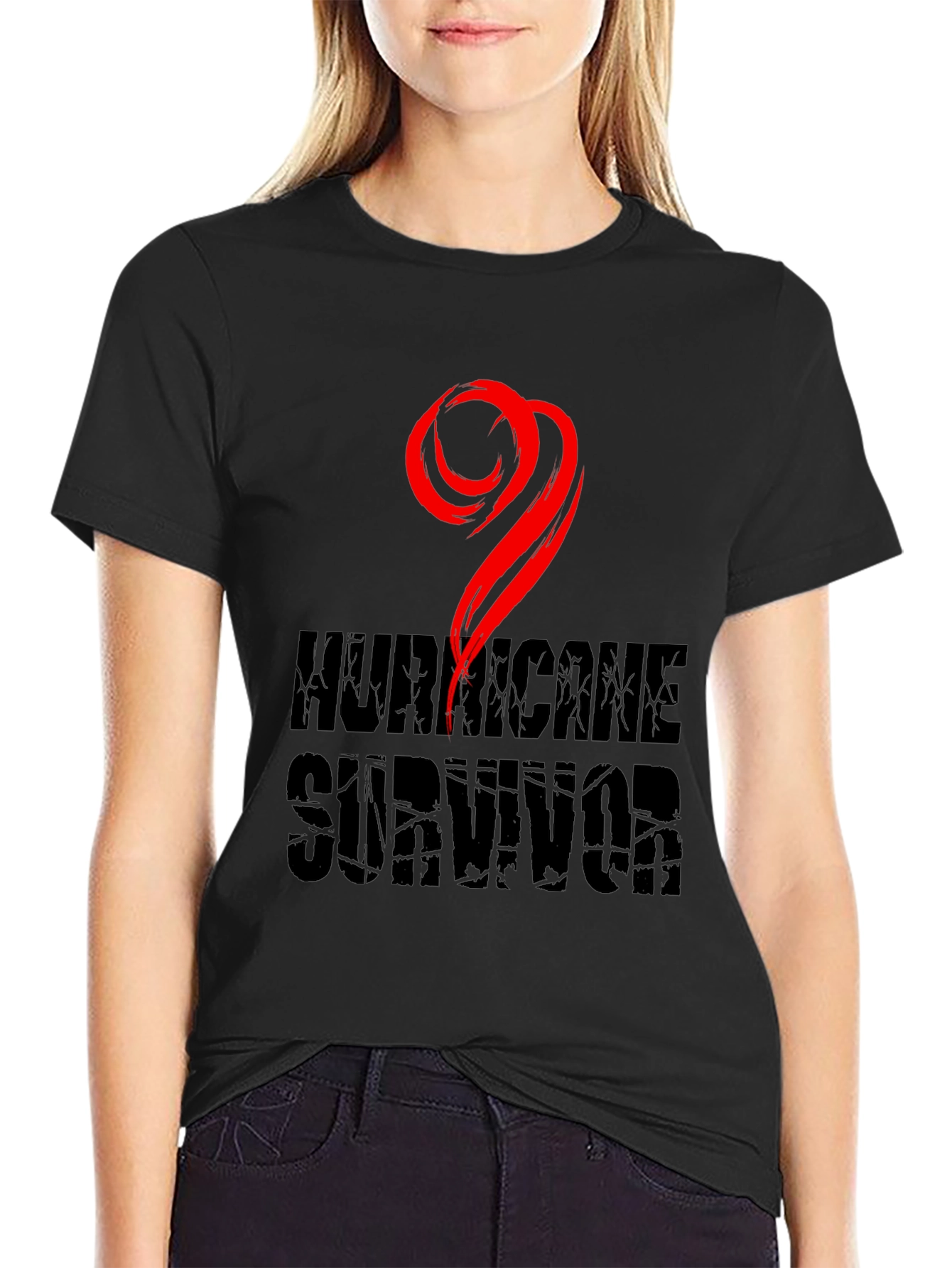 Hurricane Survivor Graphic Tee - Black