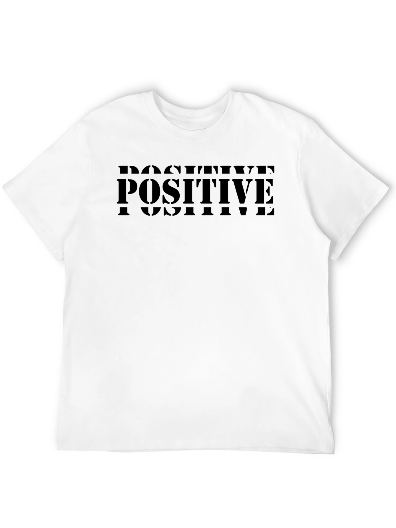 Positive Graphic Tee - Modern Crew Neck T-Shirt