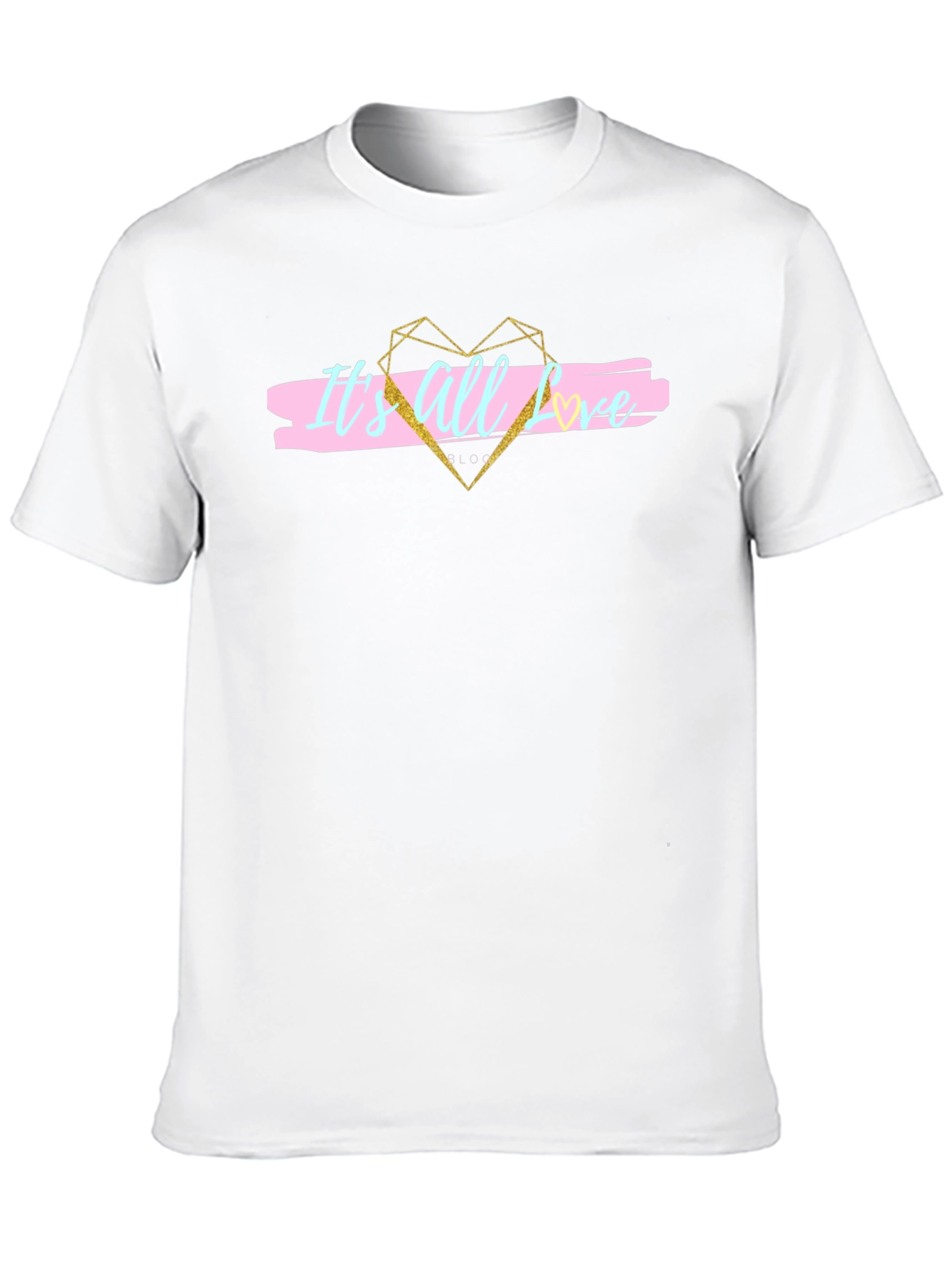 Stylish Its All Love Black Graphic Tee