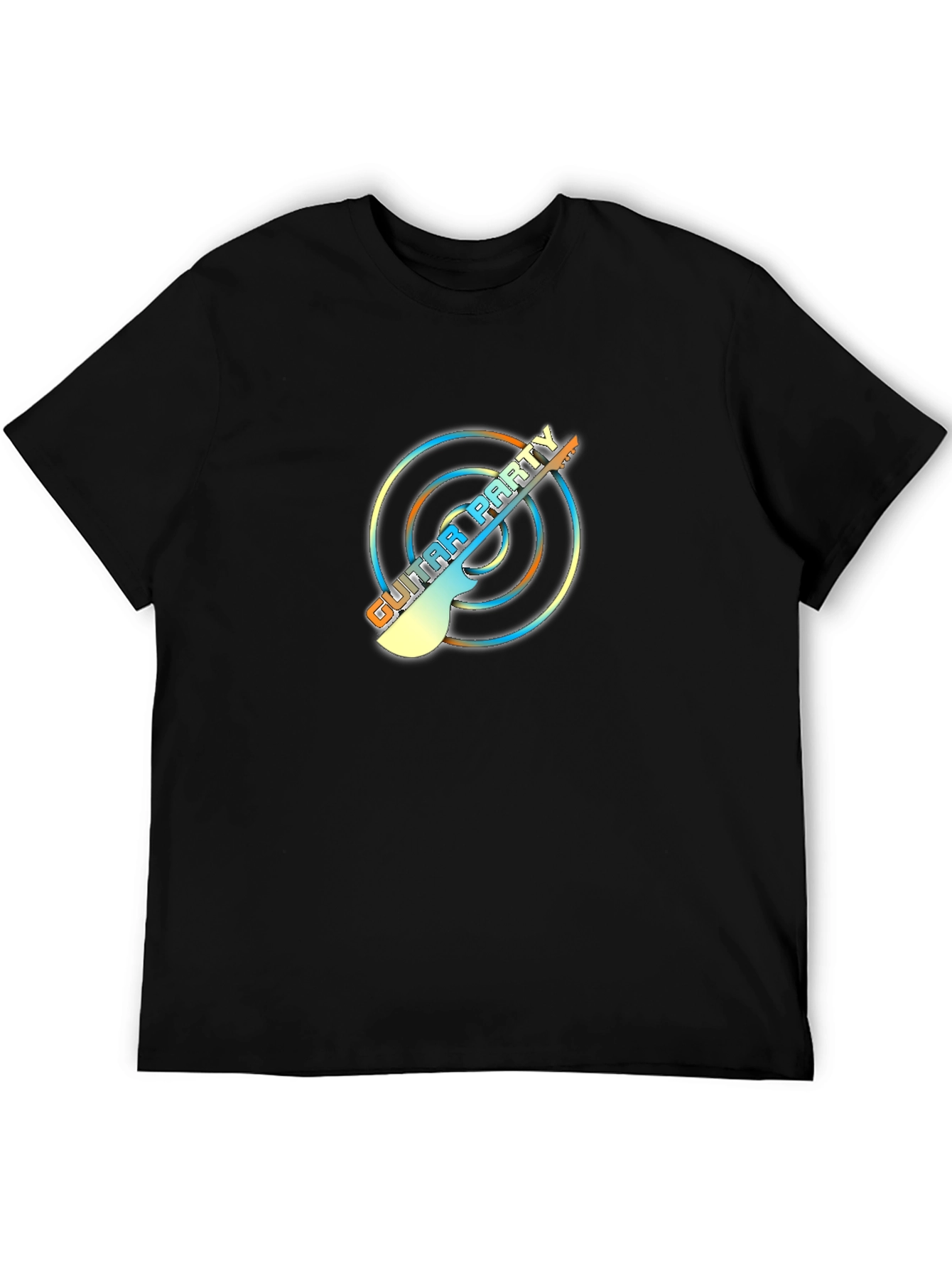 Guitar Party Graphic Tee - Black Unisex T-Shirt