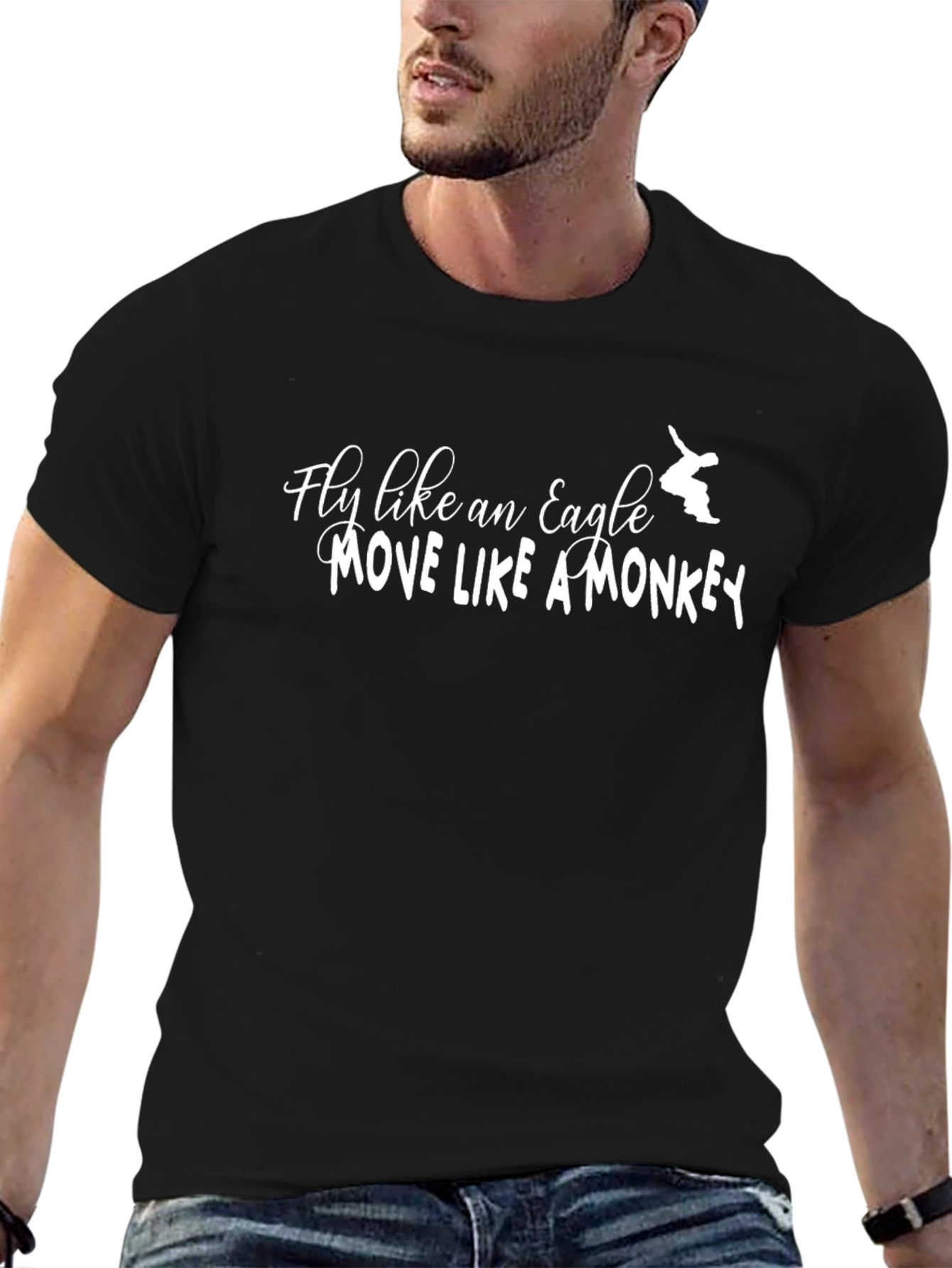 Fly Like An Eagle T-Shirt - Black Graphic Tee