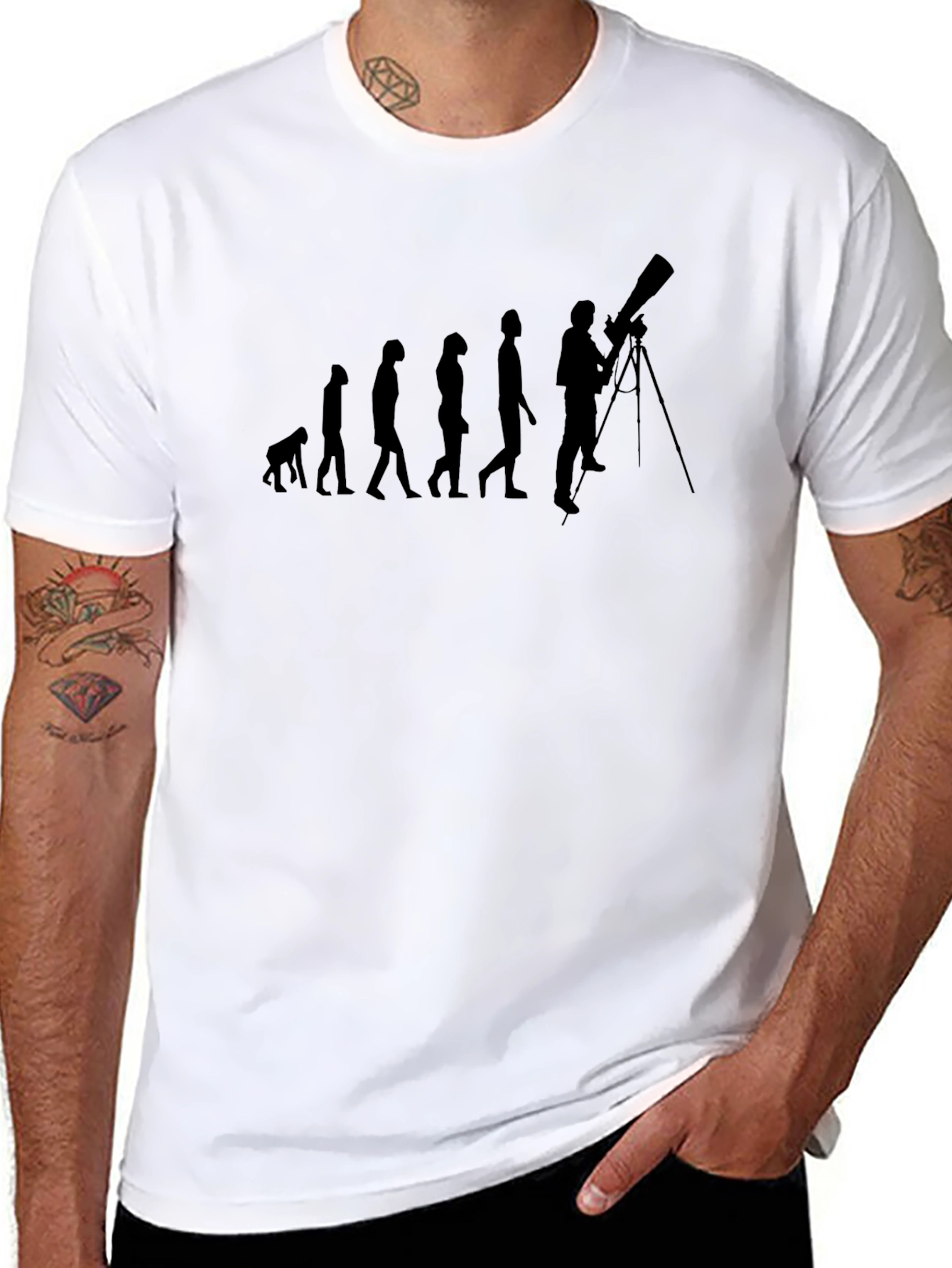 Astronomy Evolution T-Shirt - Stargazer Tee