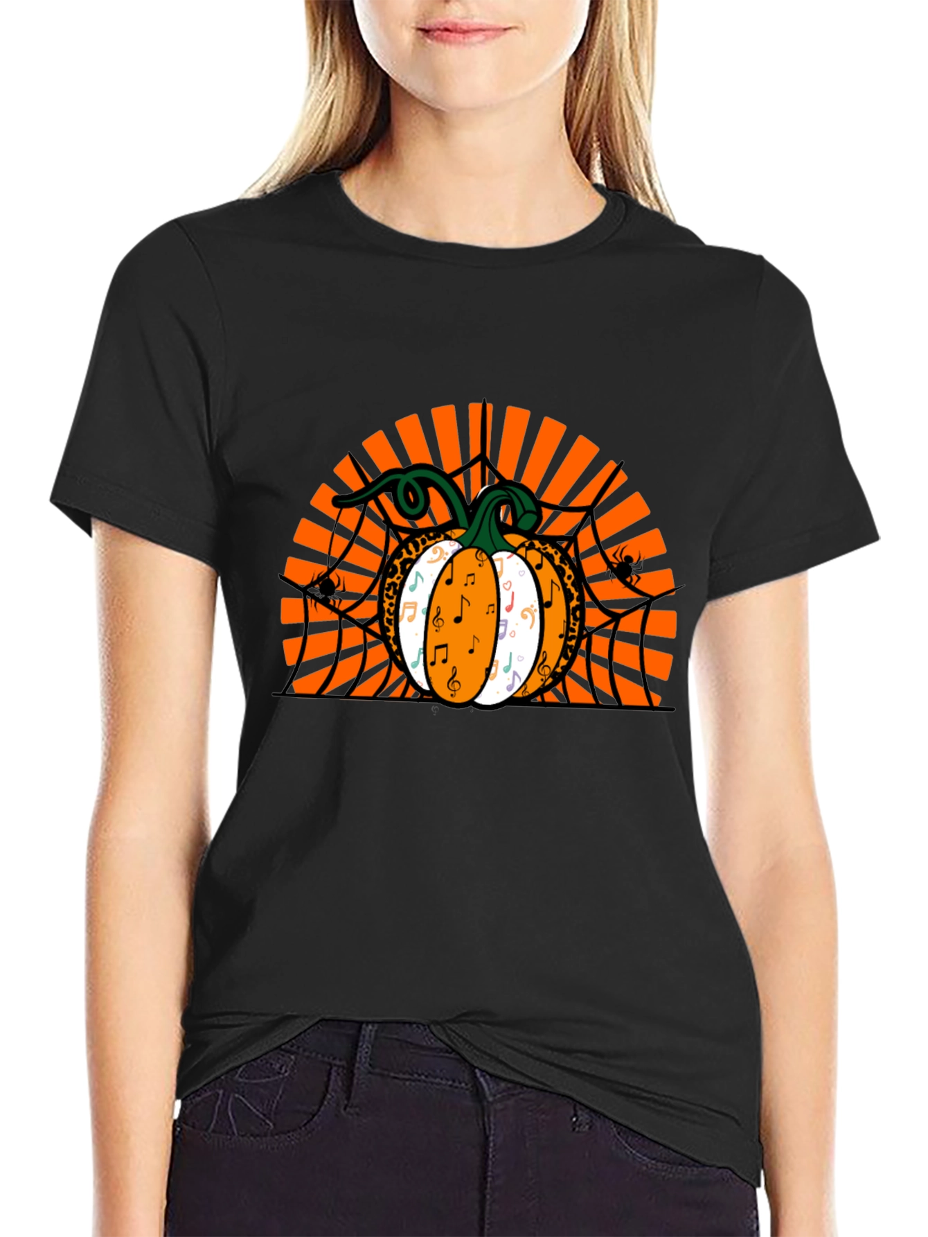 Halloween Music Pumpkin T-Shirt