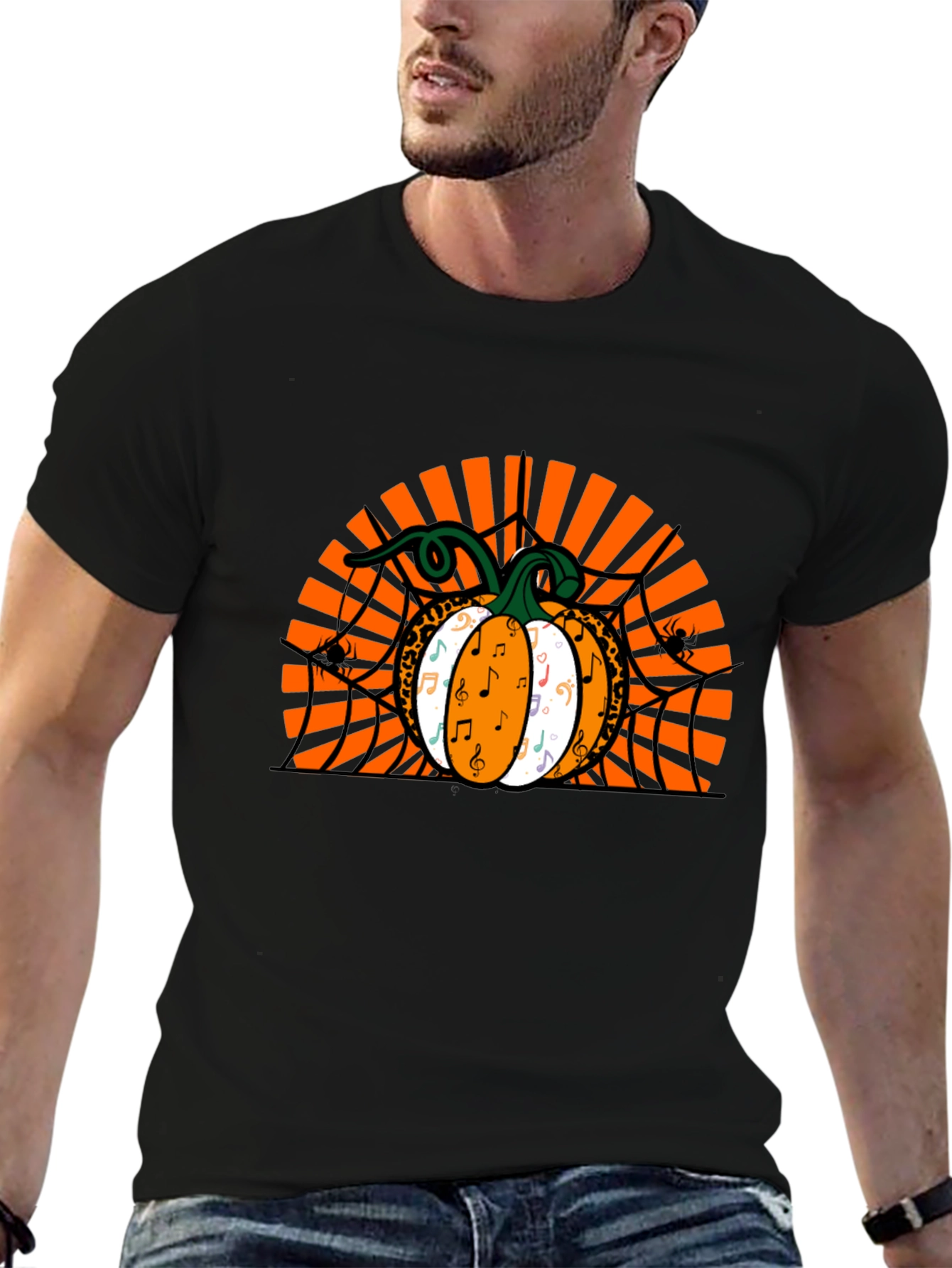 Halloween Music Pumpkin T-Shirt