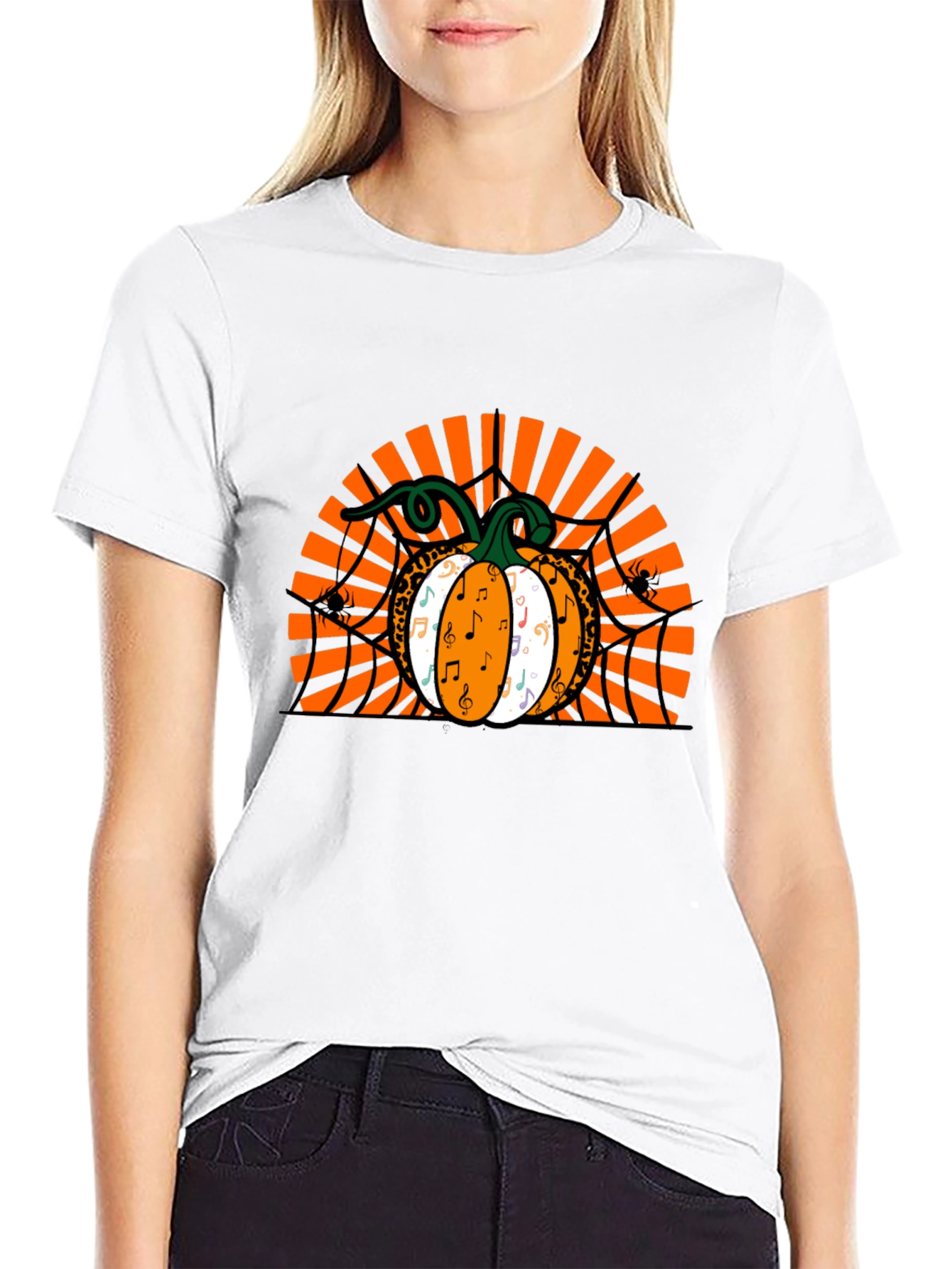 Halloween Music Pumpkin T-Shirt