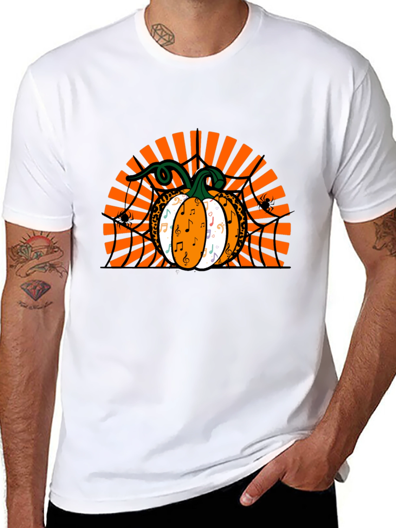Halloween Music Pumpkin T-Shirt