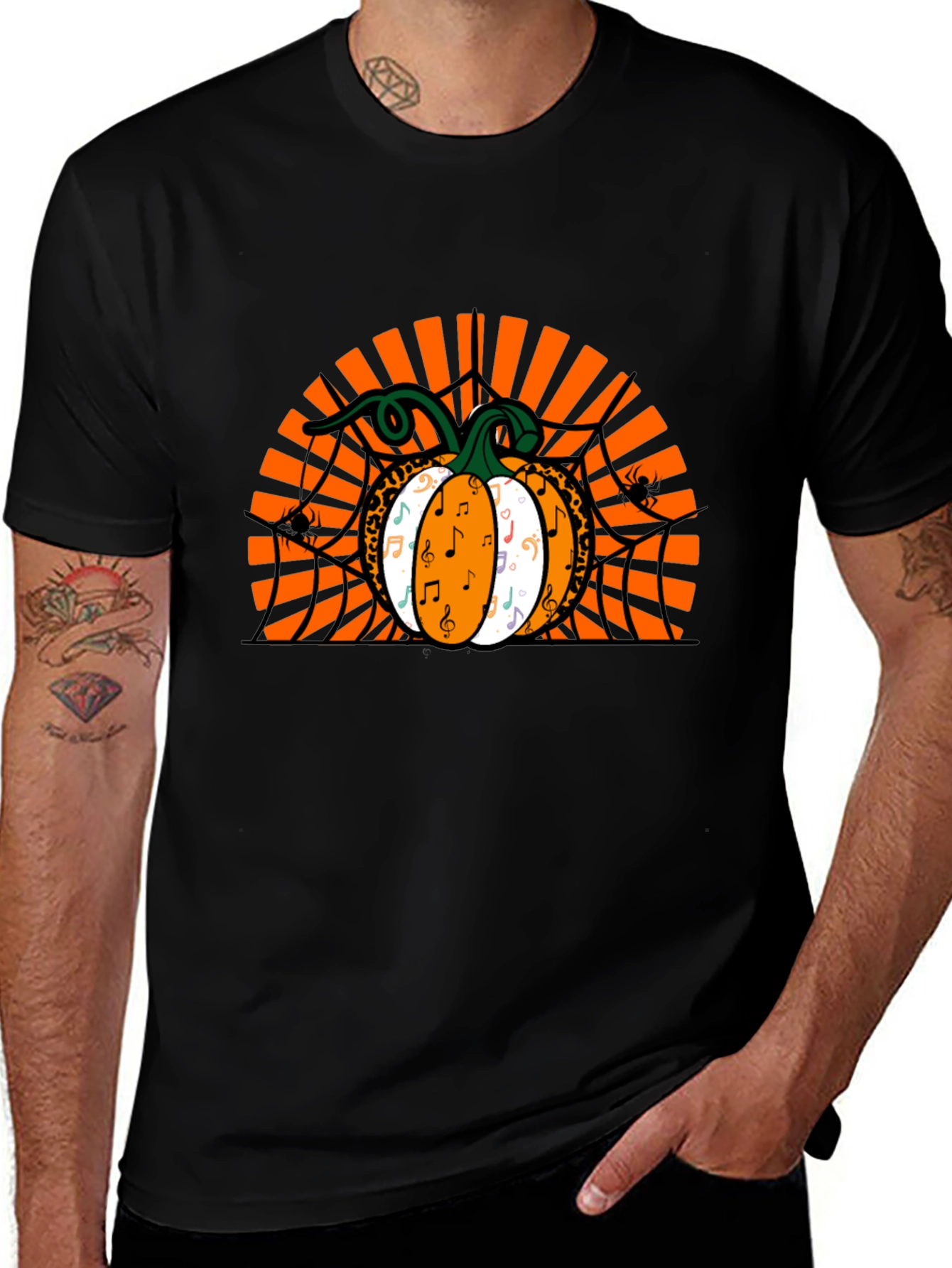 Halloween Music Pumpkin T-Shirt
