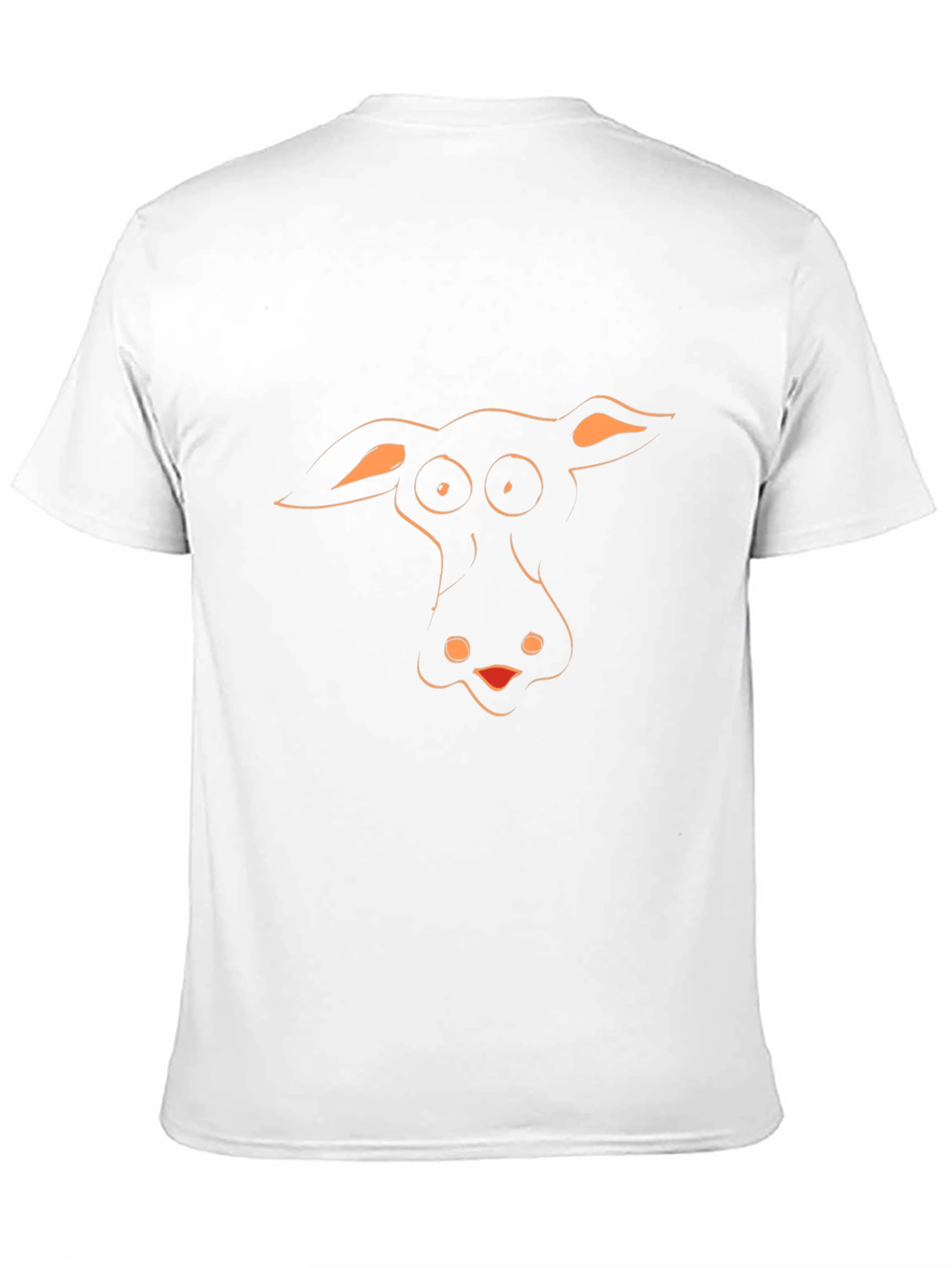 Funny Cartoon Animal Face Black T-Shirt