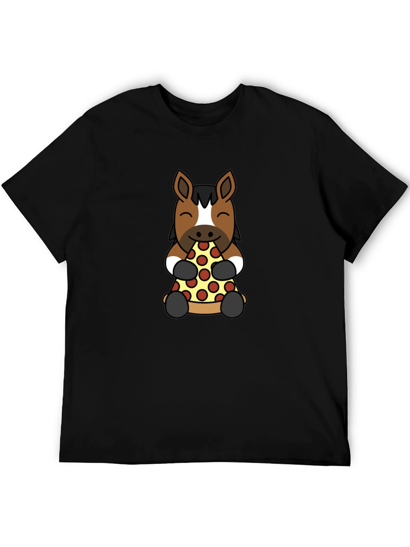 Horse Pizza Lover Graphic Tee