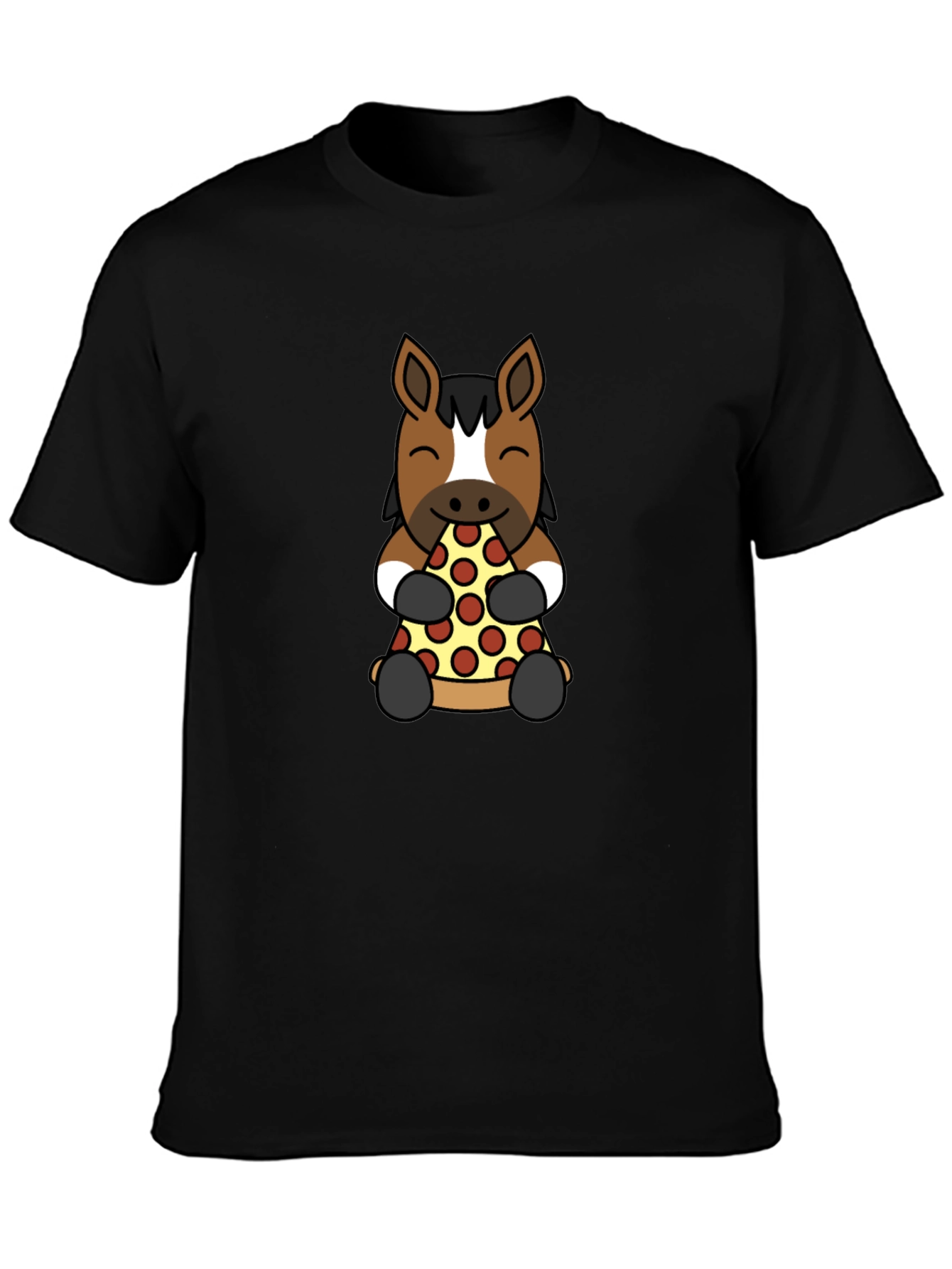 Horse Pizza Lover Graphic Tee