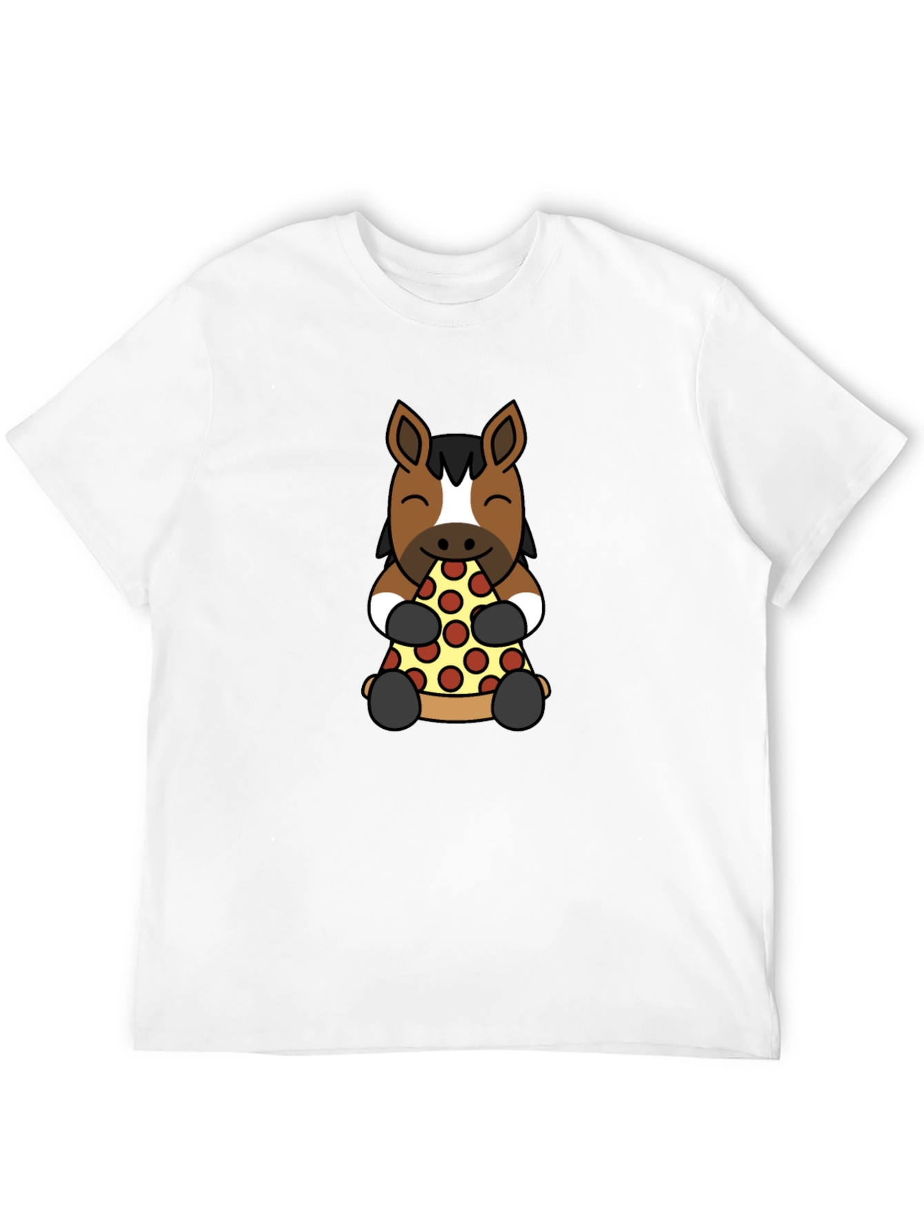 Horse Pizza Lover Graphic Tee