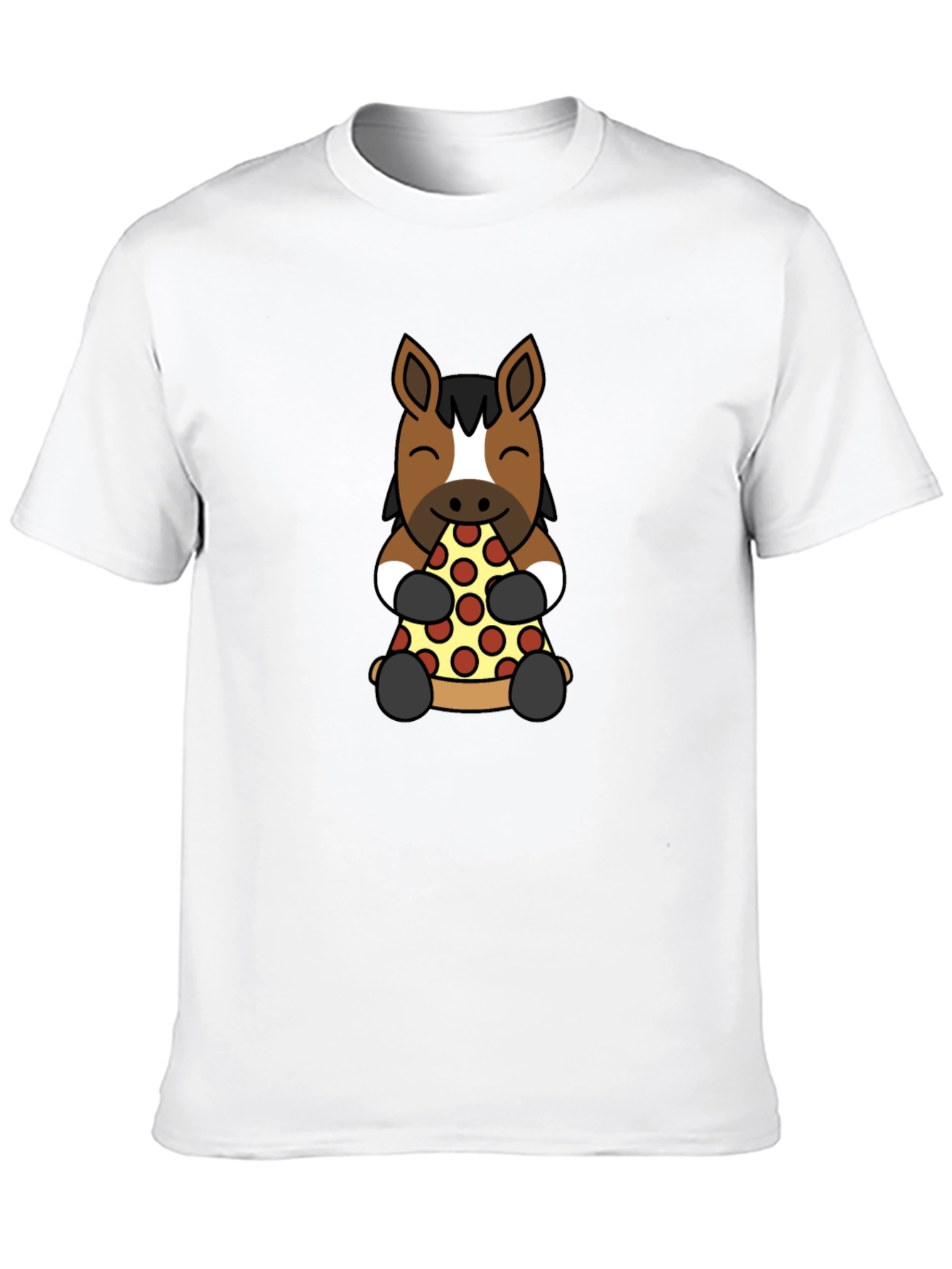 Horse Pizza Lover Graphic Tee