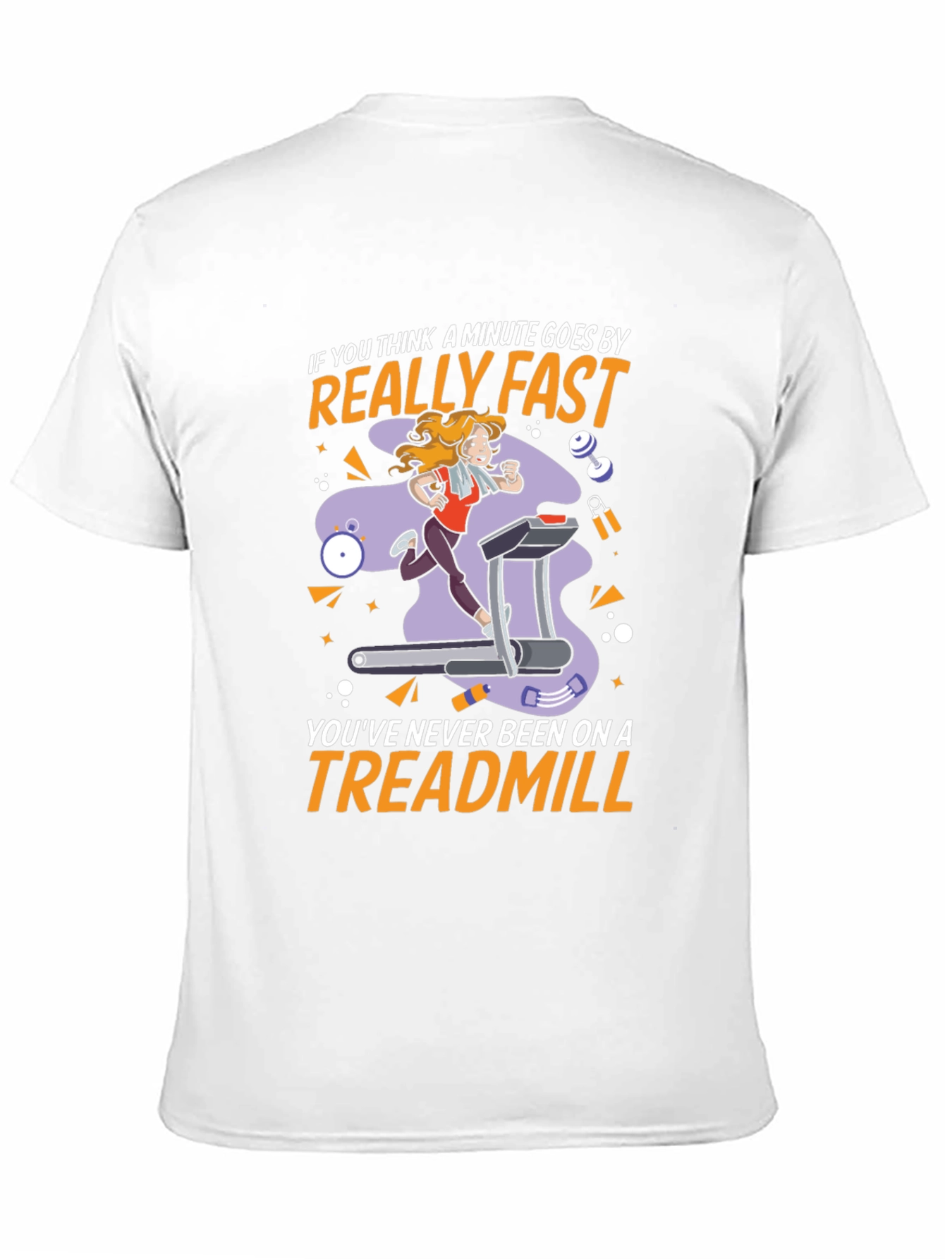 Funny Treadmill Workout T-Shirt - Time Flies