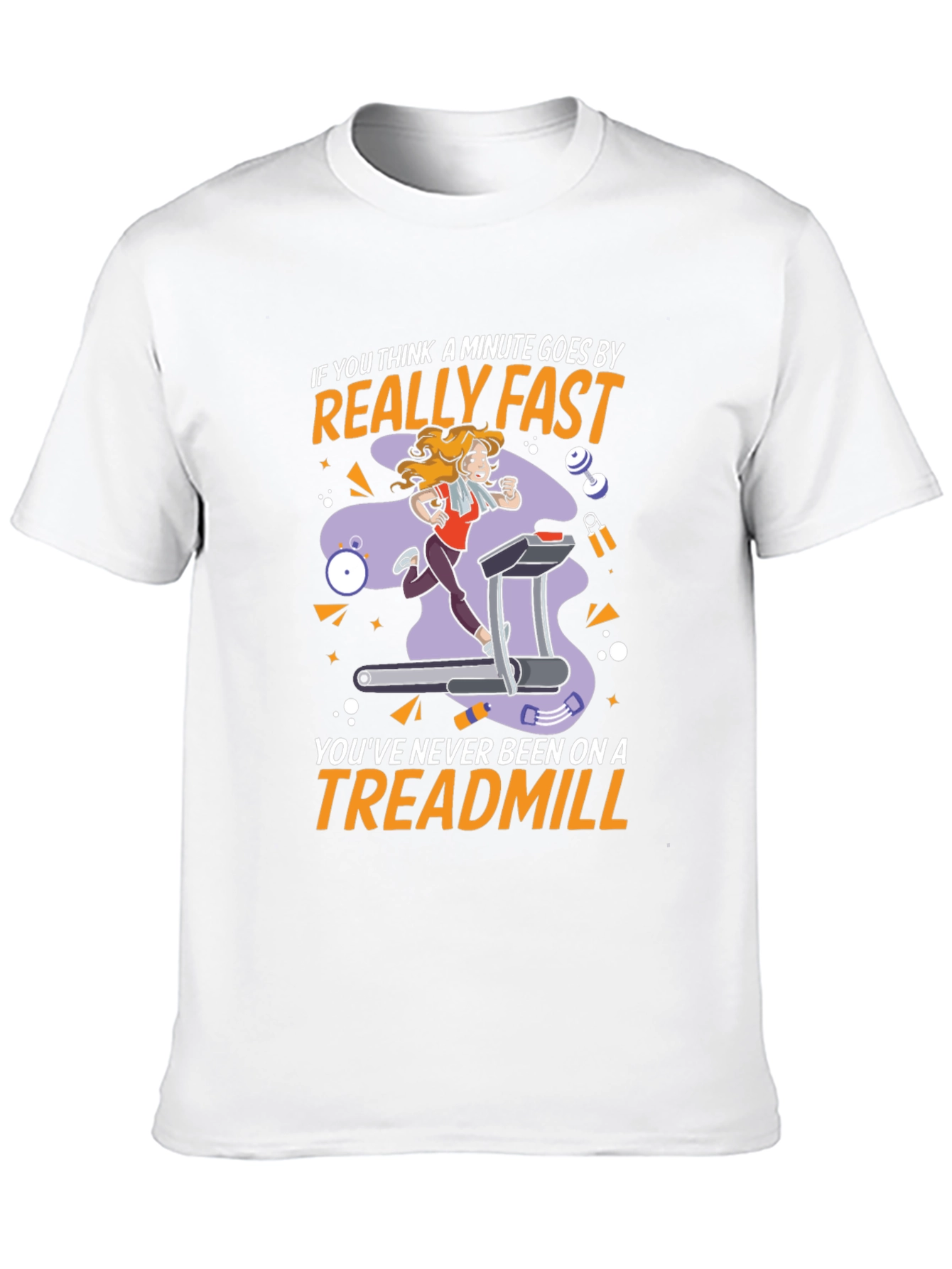 Funny Treadmill Workout T-Shirt - Time Flies