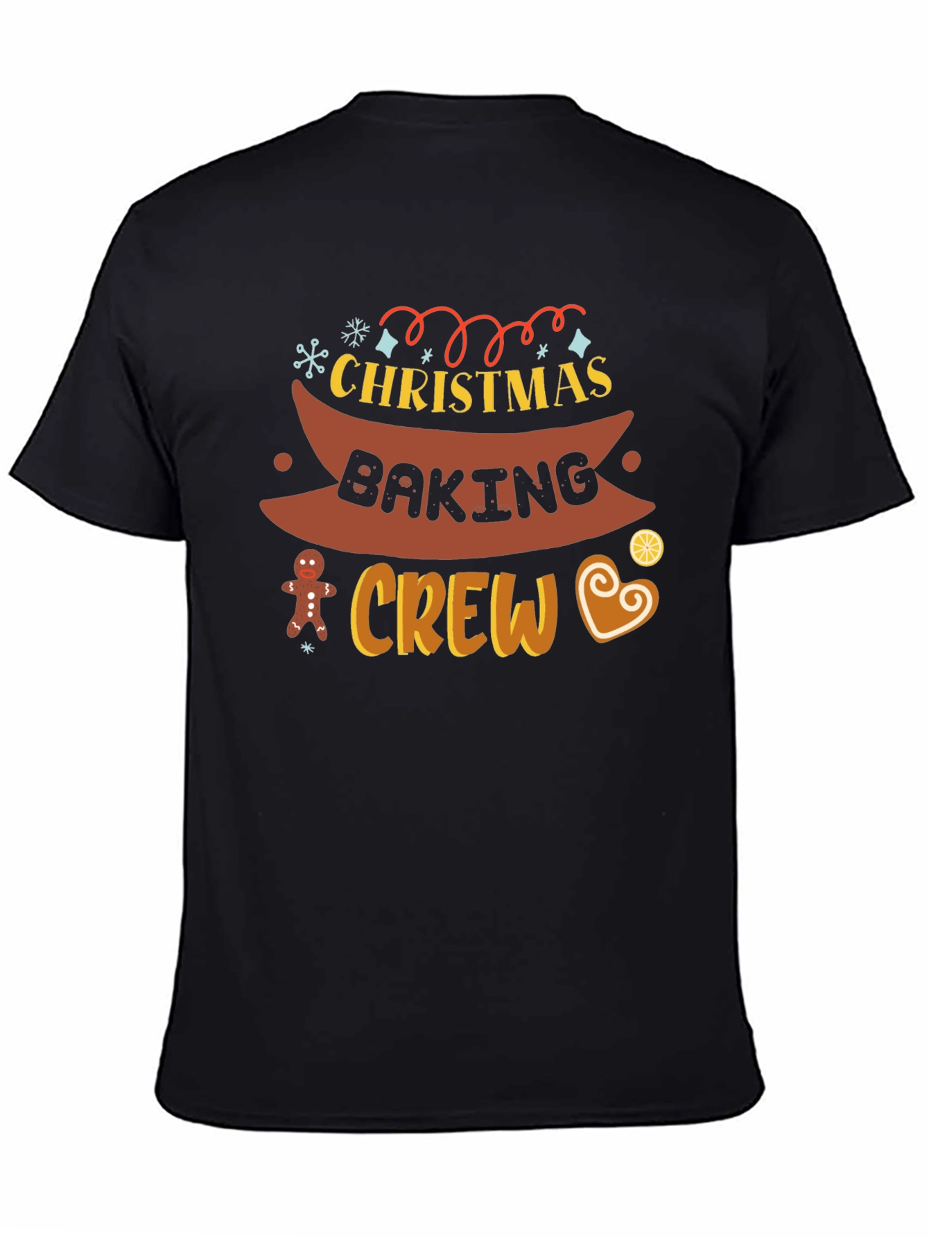 Christmas Baking Crew Black T-Shirt