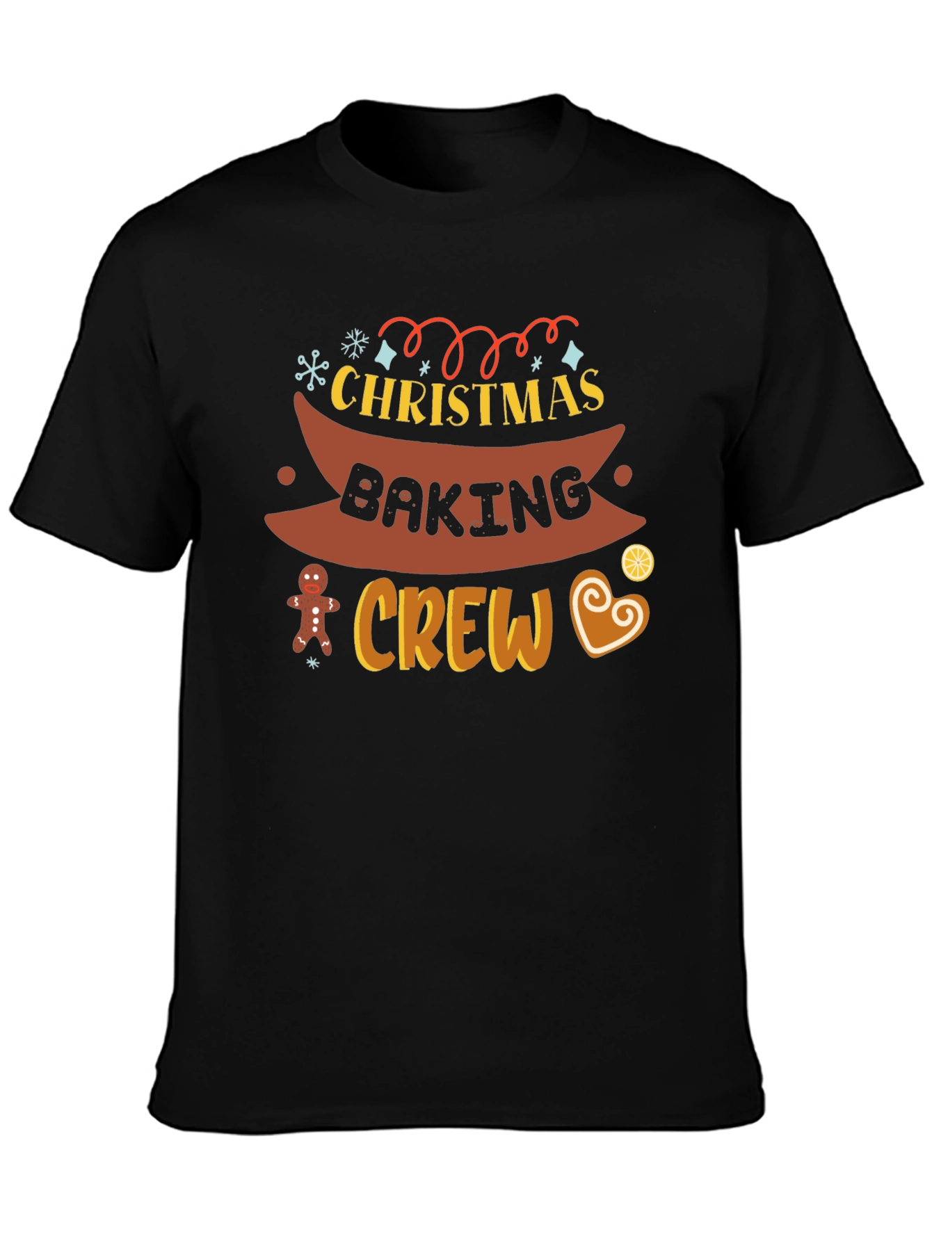 Christmas Baking Crew Black T-Shirt