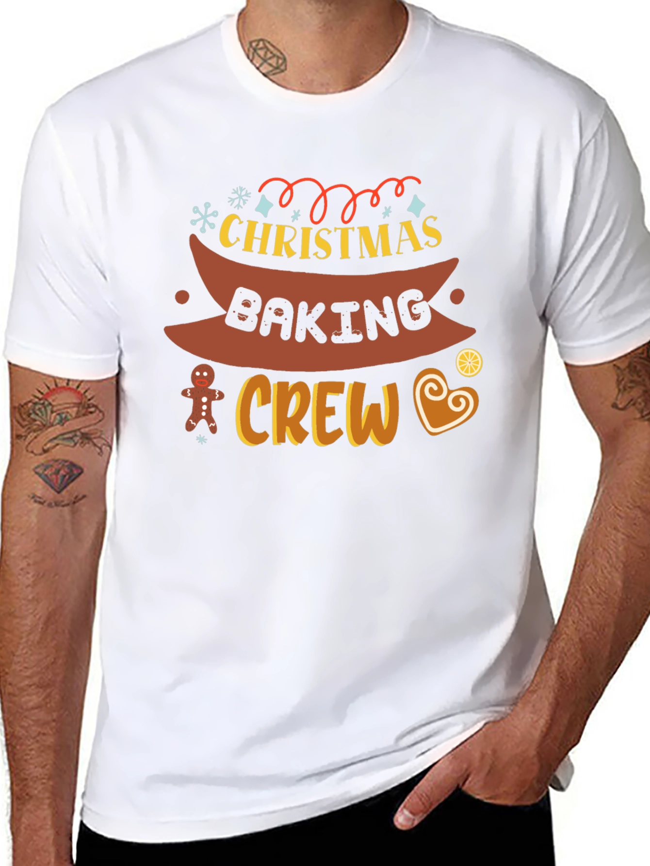 Christmas Baking Crew Black T-Shirt