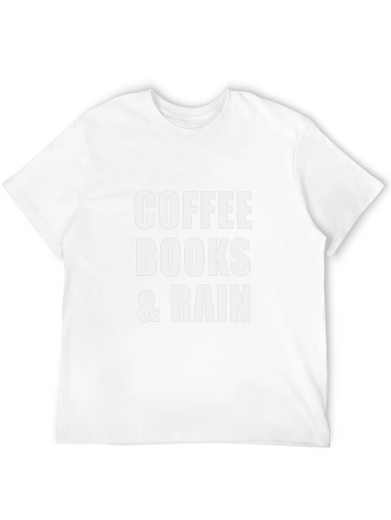 Coffee Books & Rain Black T-Shirt