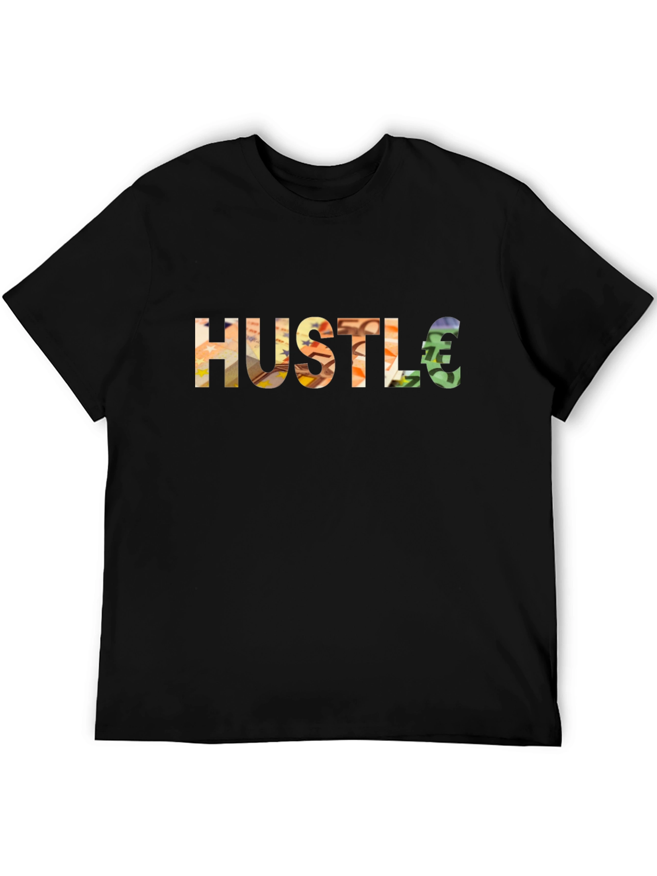 Hustle Euro Sign Graphic T-Shirt
