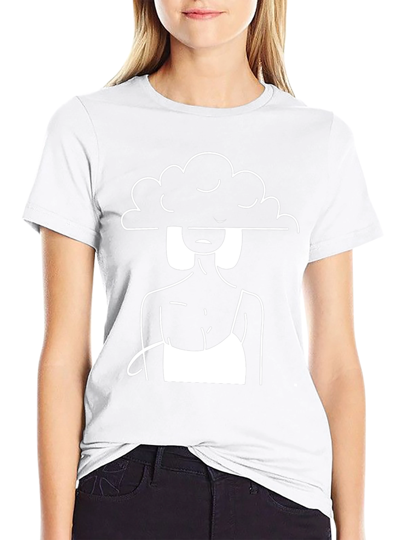 Abstract Woman Graphic Tee - Black Unisex T-Shirt
