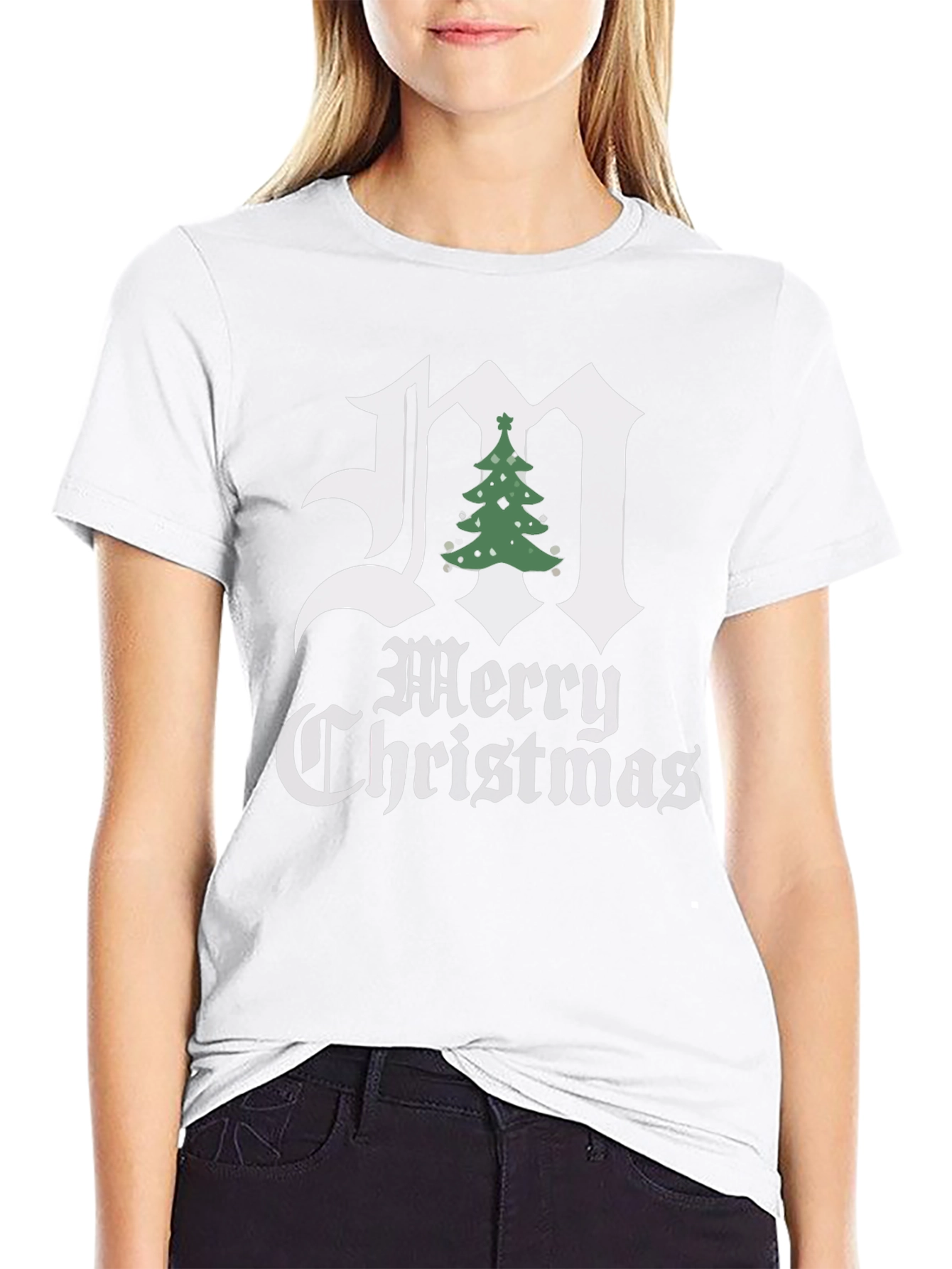 Merry Christmas Initial M T-Shirt