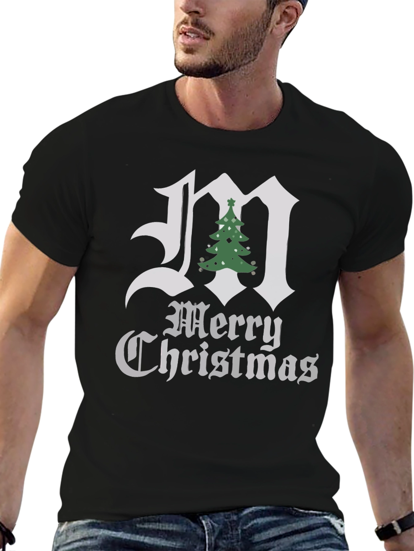 Merry Christmas Initial M T-Shirt
