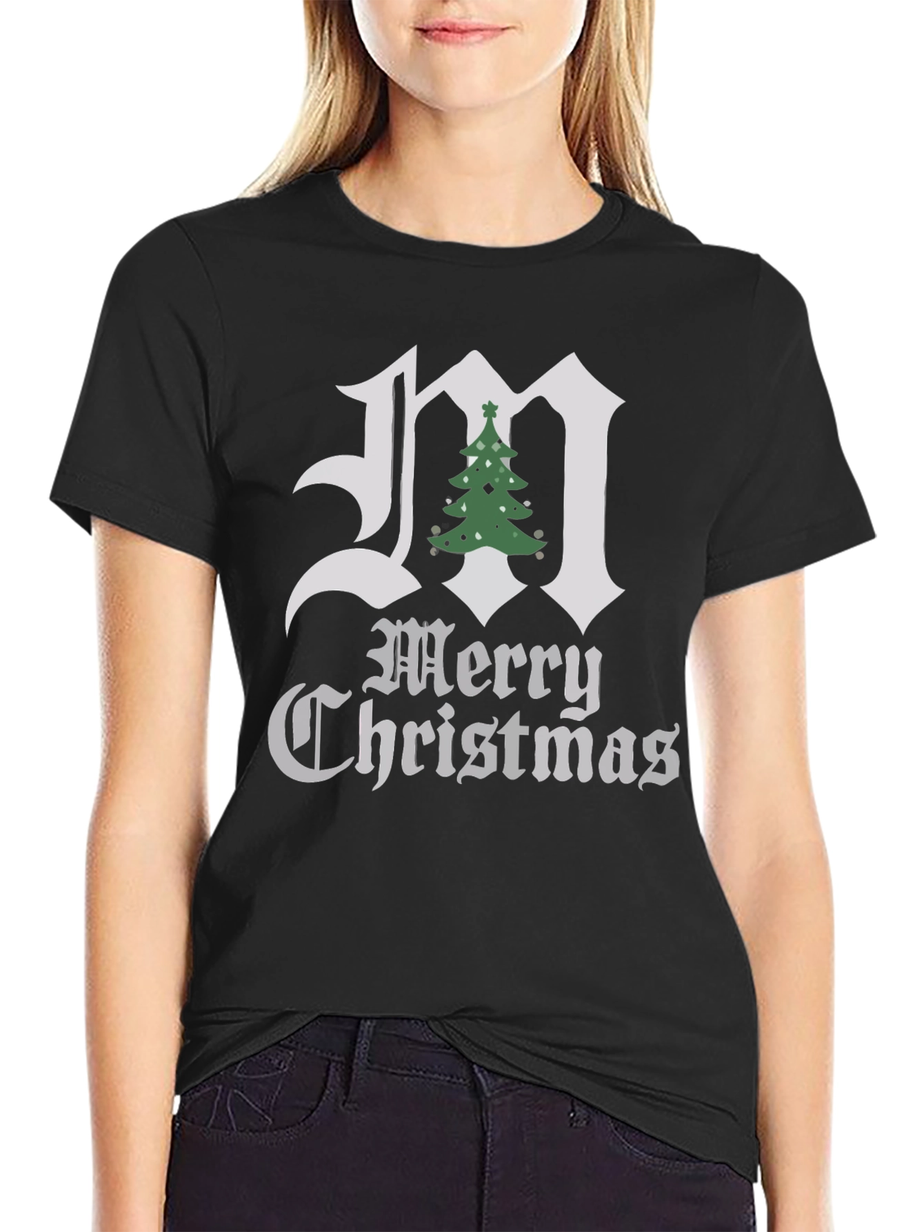 Merry Christmas Initial M T-Shirt