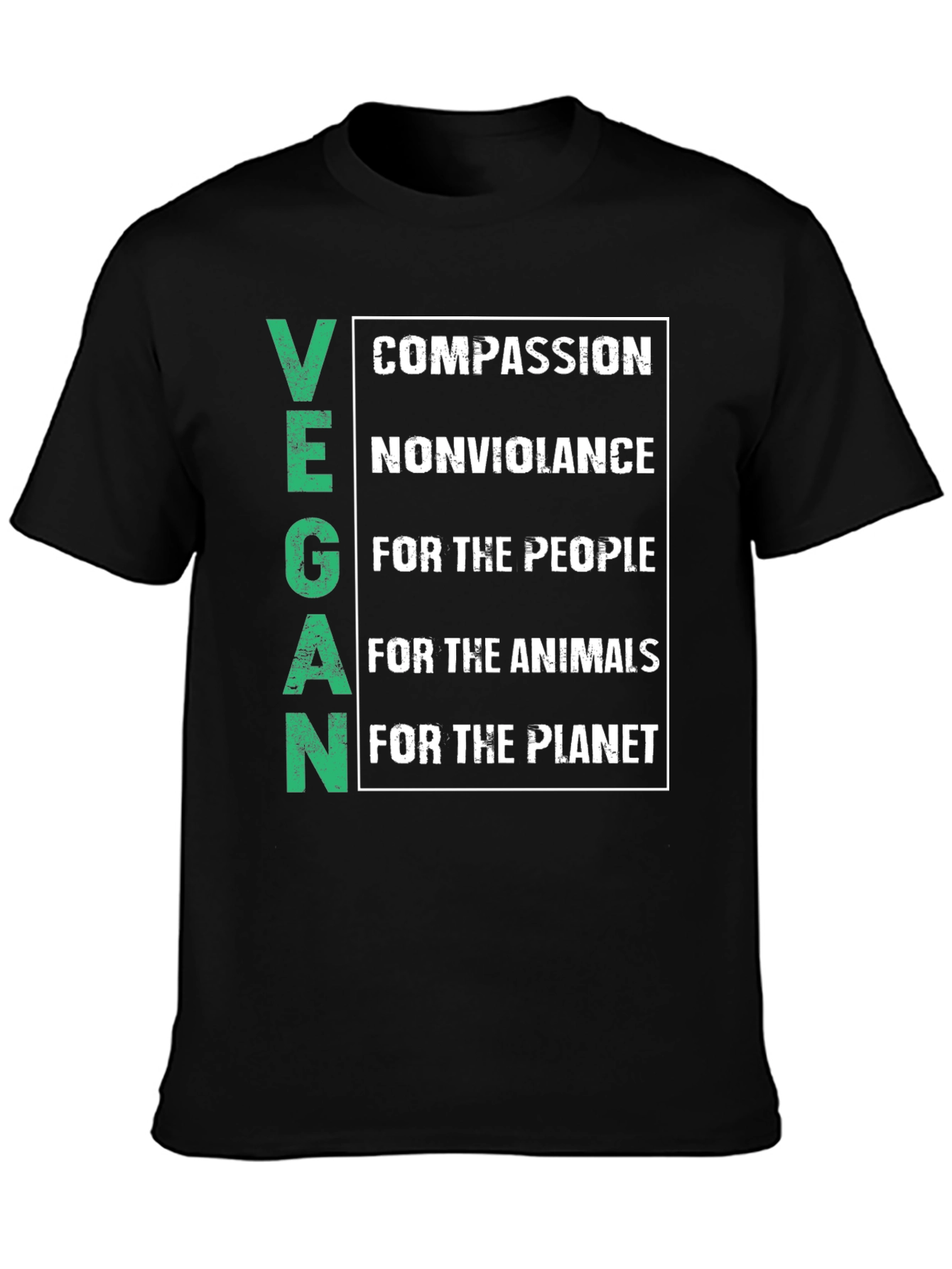 Vegan Compassion T-Shirt - Black - Unisex