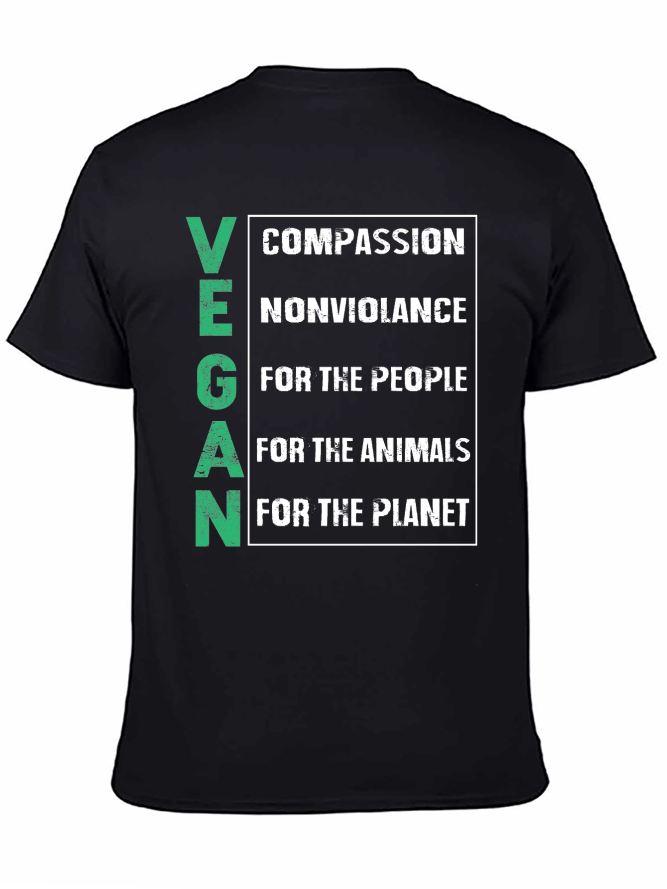 Vegan Compassion T-Shirt - Black - Unisex