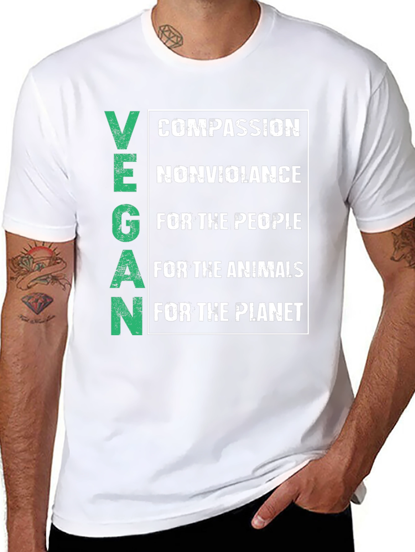 Vegan Compassion T-Shirt - Black - Unisex