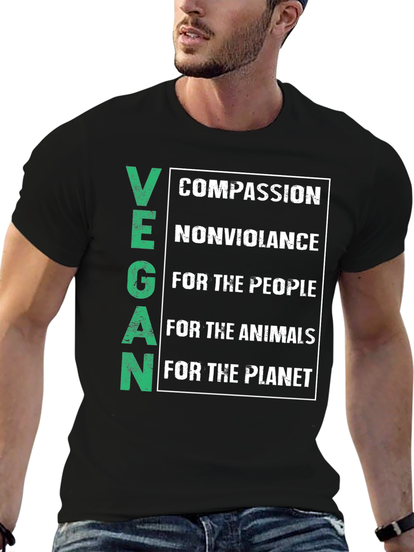 Vegan Compassion T-Shirt - Black - Unisex