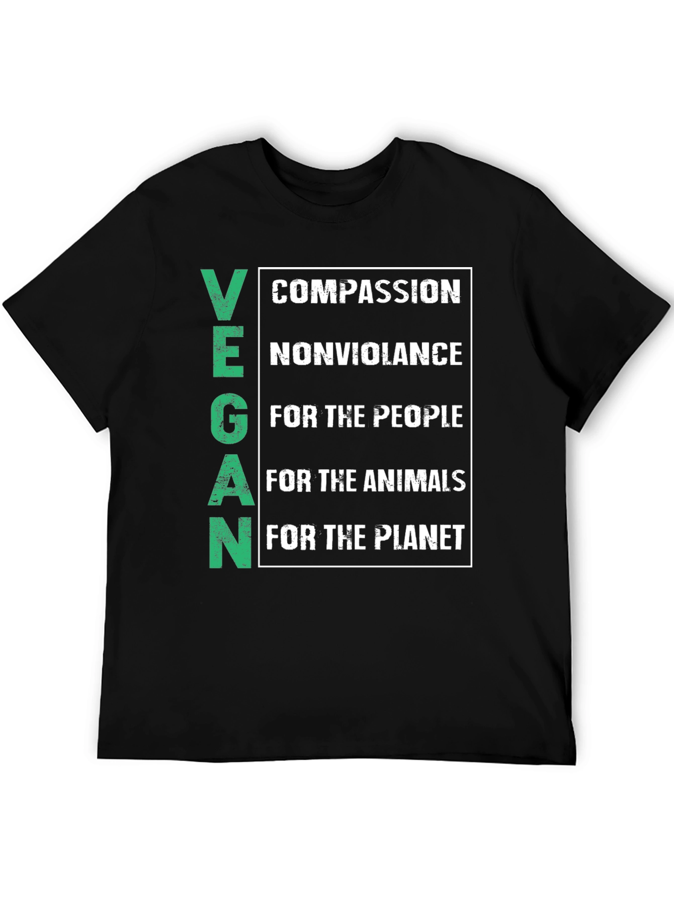 Vegan Compassion T-Shirt - Black - Unisex