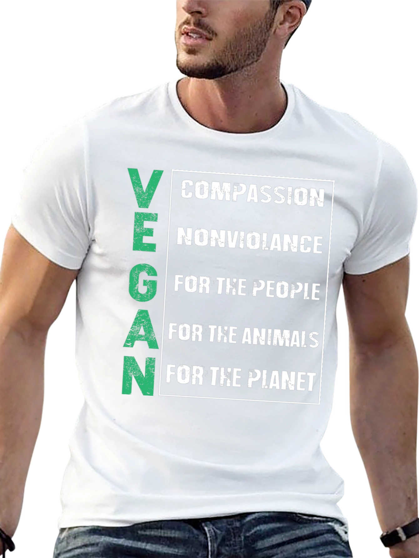 Vegan Compassion T-Shirt - Black - Unisex