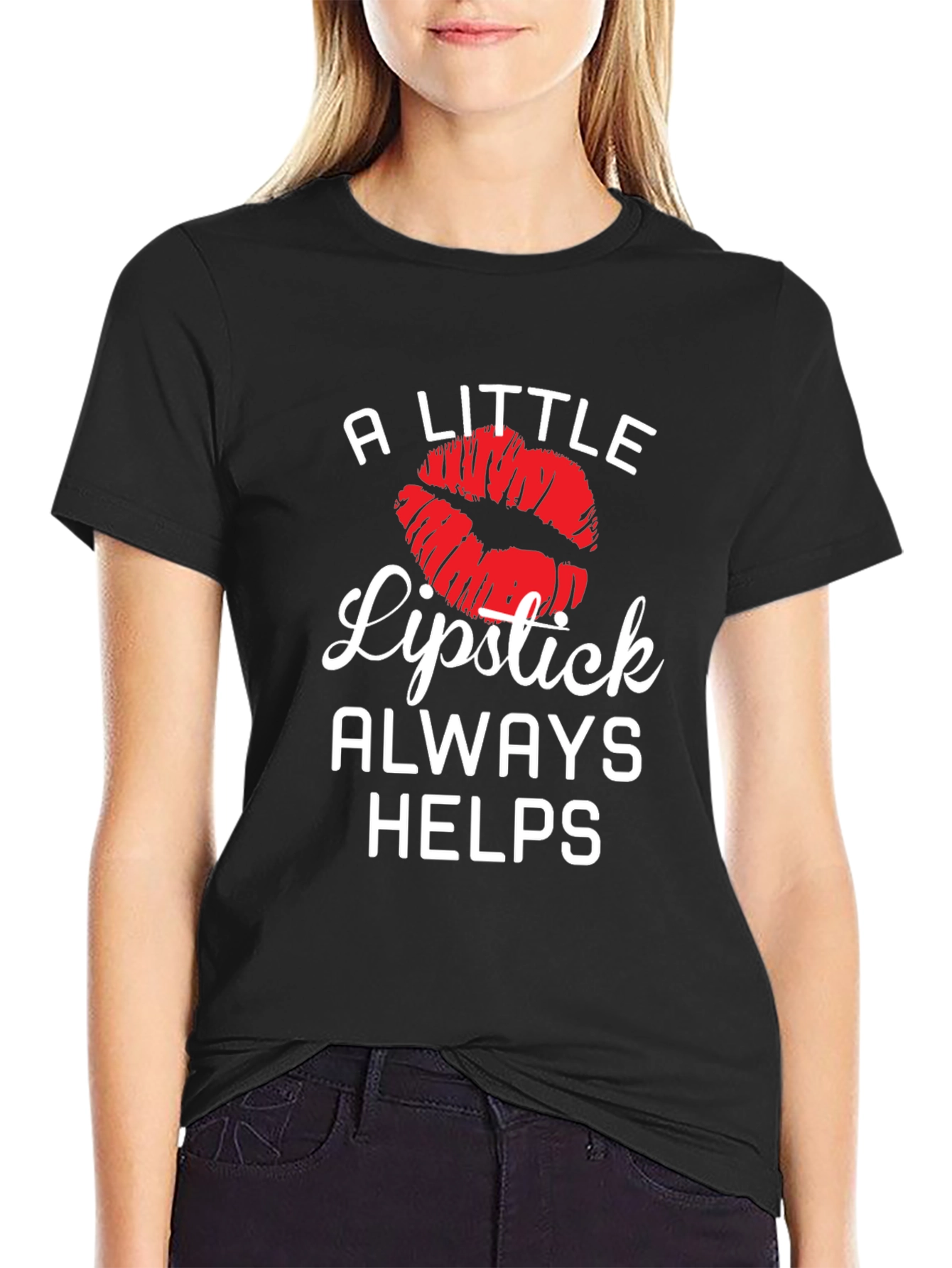 A Little Lipstick Always Helps Graphic Tee