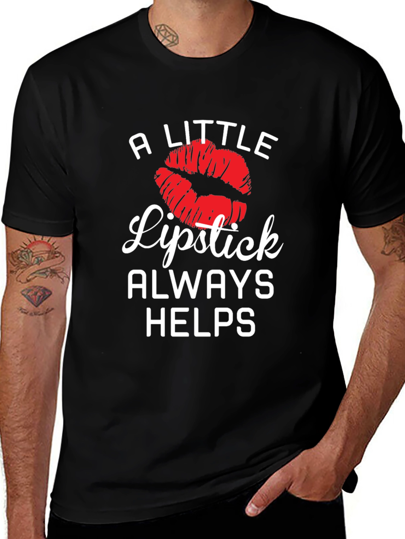 A Little Lipstick Always Helps Graphic Tee