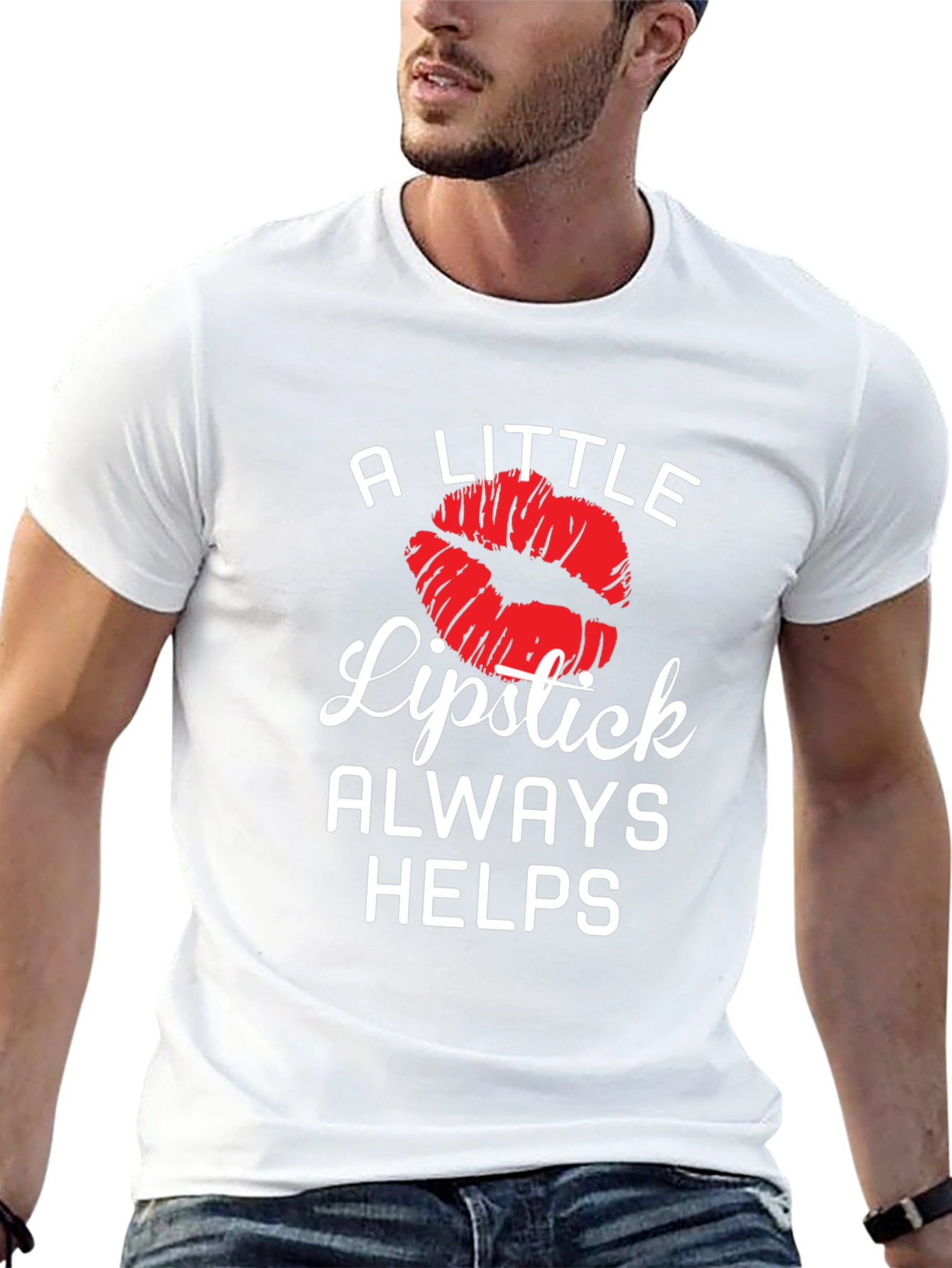 A Little Lipstick Always Helps Graphic Tee