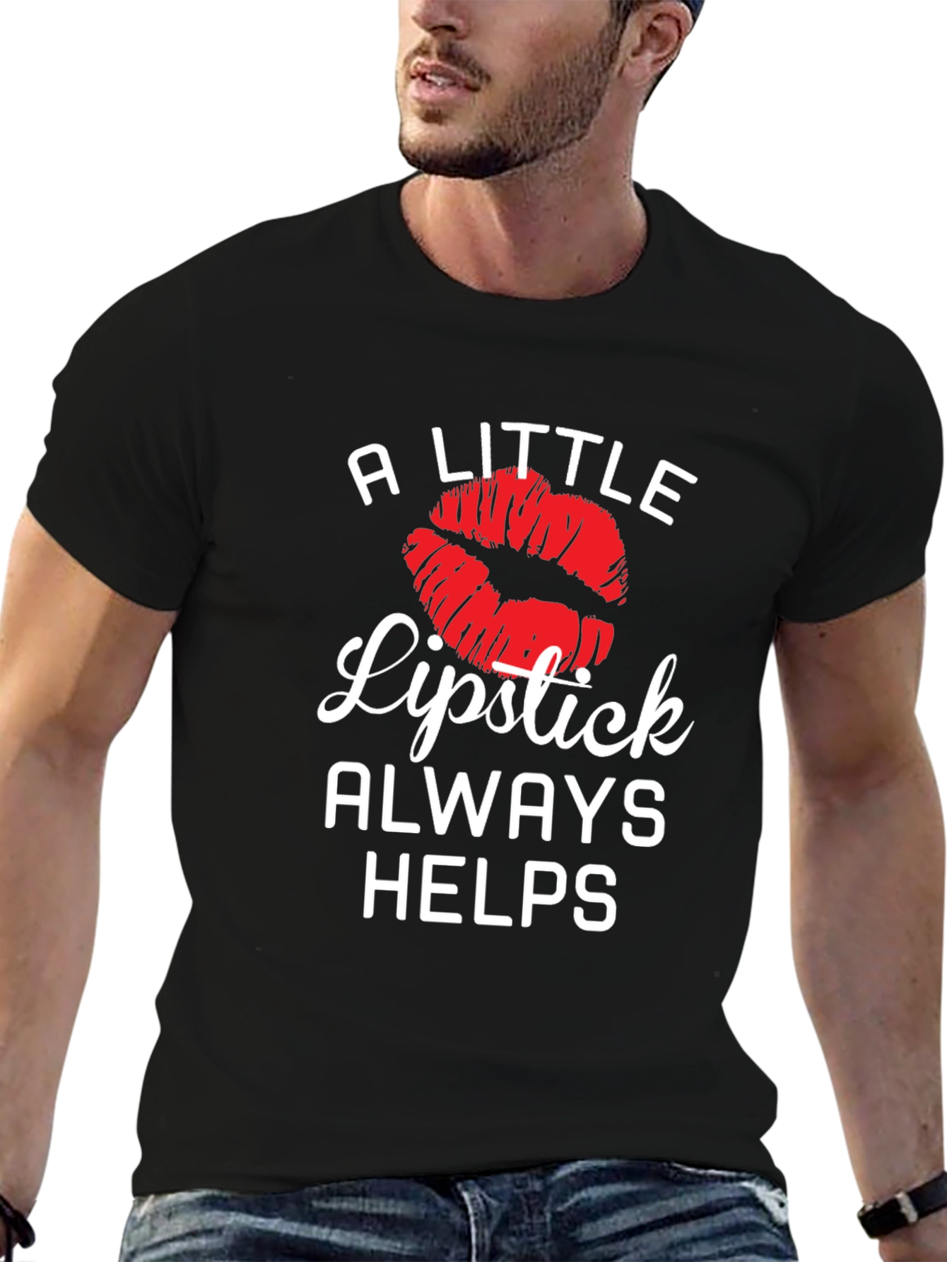 A Little Lipstick Always Helps Graphic Tee