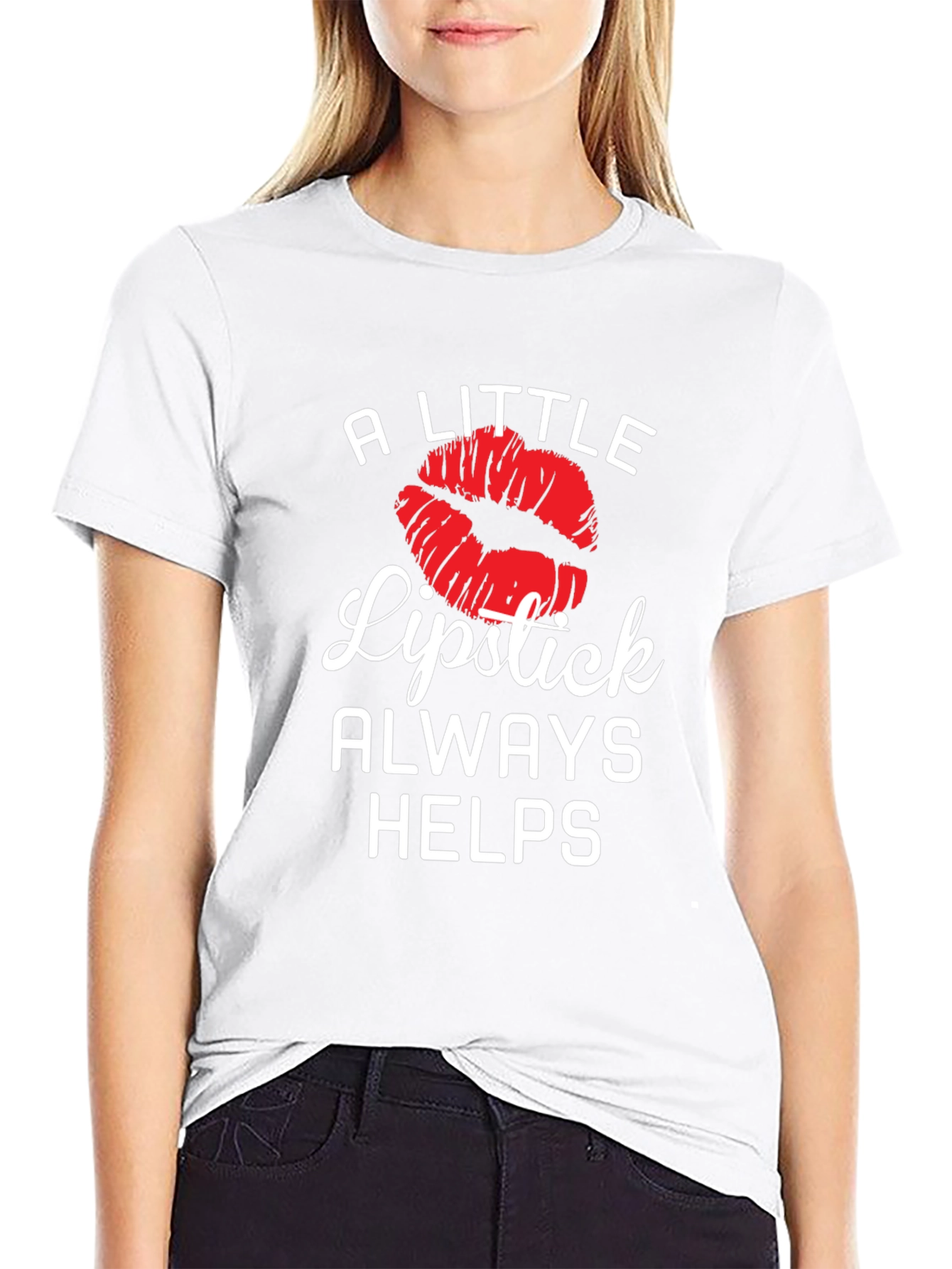 A Little Lipstick Always Helps Graphic Tee