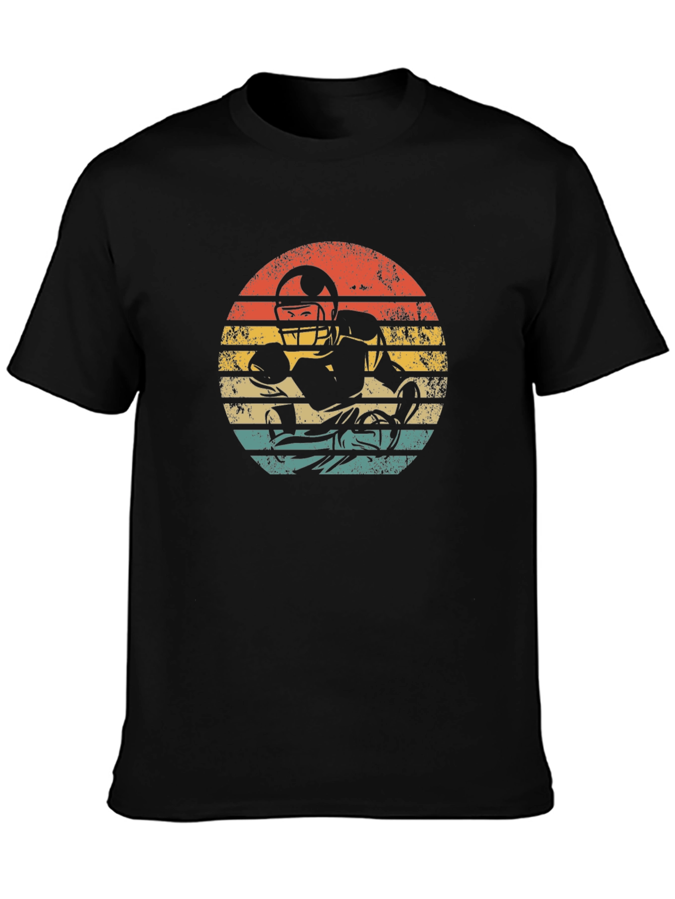 Retro Football Player Graphic T-Shirt