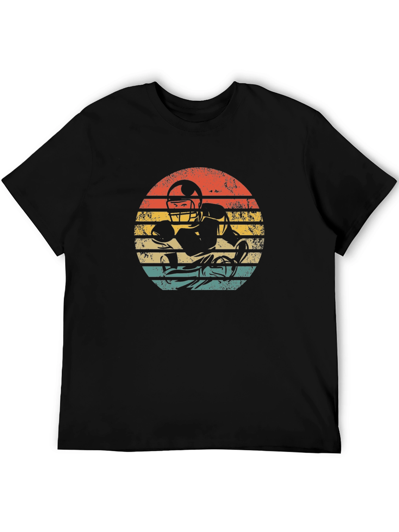 Retro Football Player Graphic T-Shirt