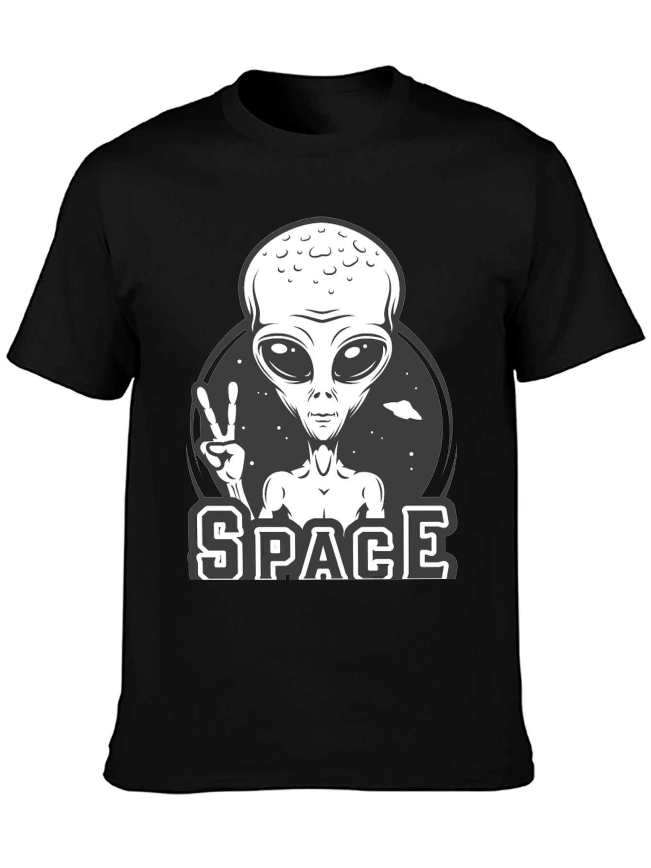 Alien Peace Sign Graphic Tee