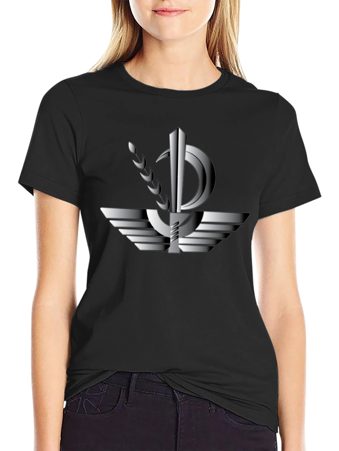 Sikh Symbol Black T-Shirt