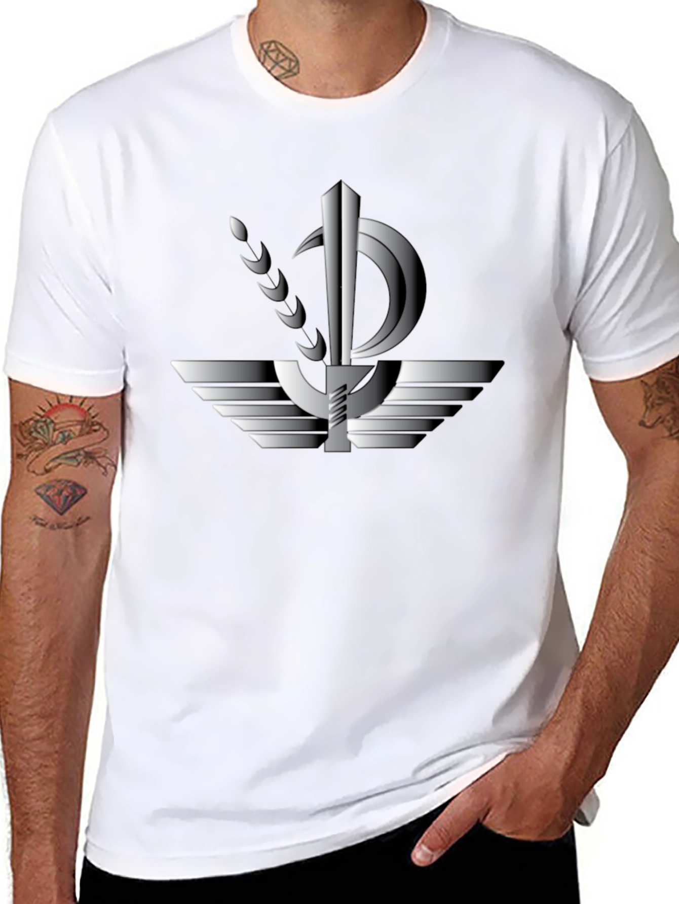 Sikh Symbol Black T-Shirt